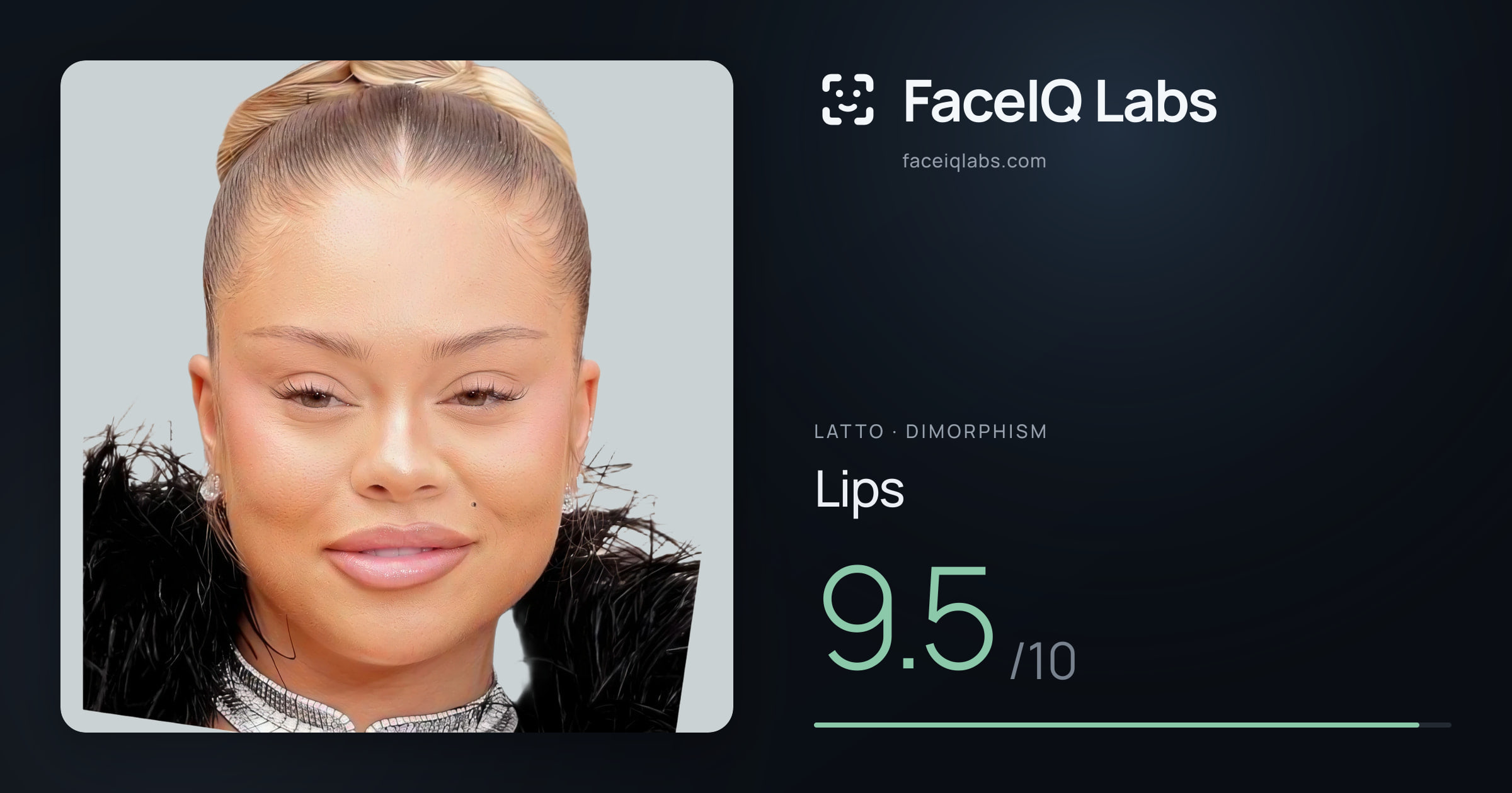 Latto Lips: 9.5/10, drawn on the photo