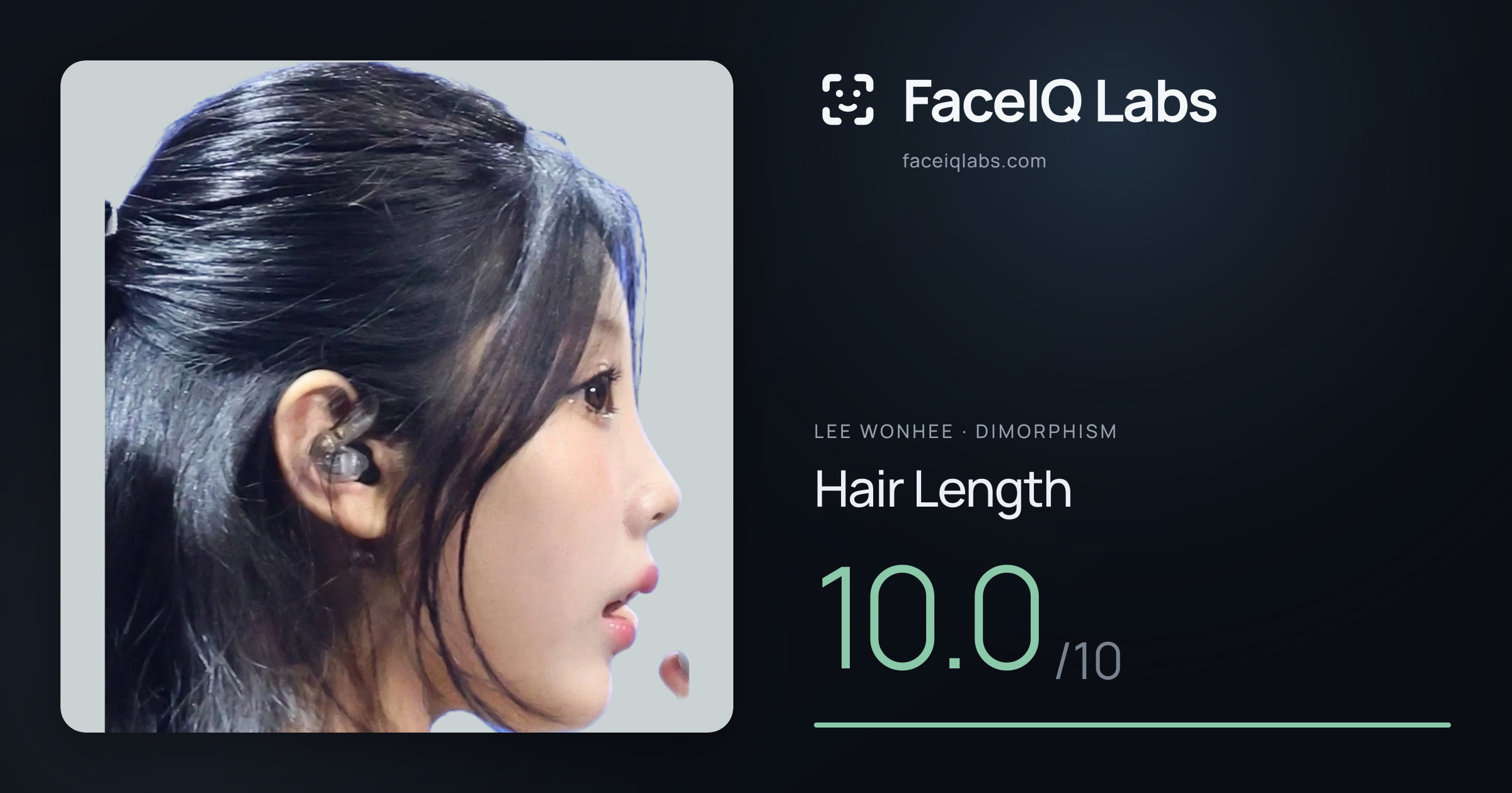 Lee Wonhee Hair Length: 10.0/10, drawn on the photo