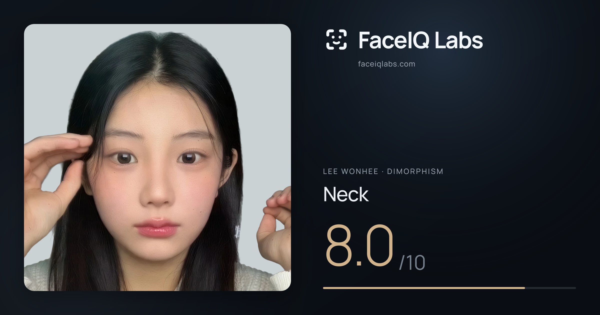 Lee Wonhee Neck: 8.0/10, drawn on the photo