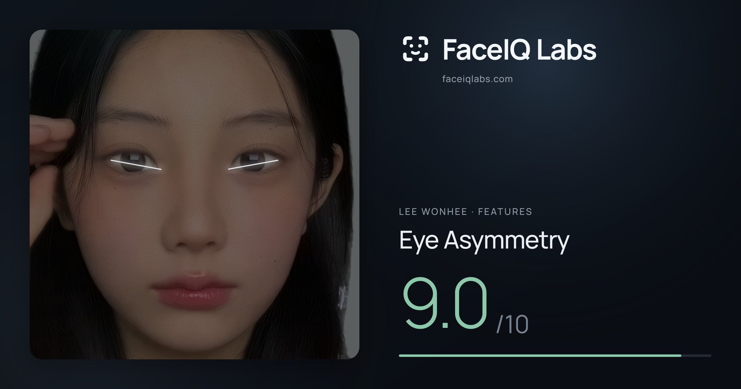 Lee Wonhee Eye Asymmetry: 9.0/10, drawn on the photo