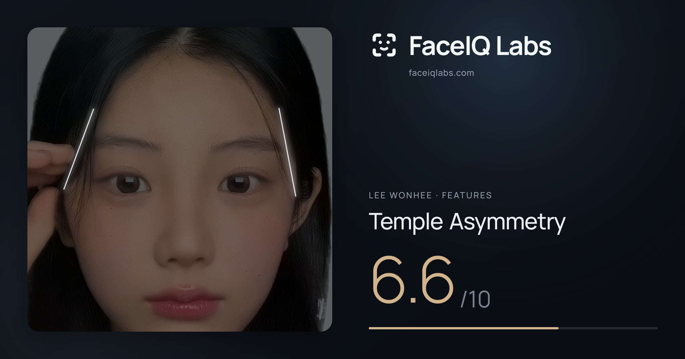 Lee Wonhee Temple Asymmetry: 6.6/10, drawn on the photo