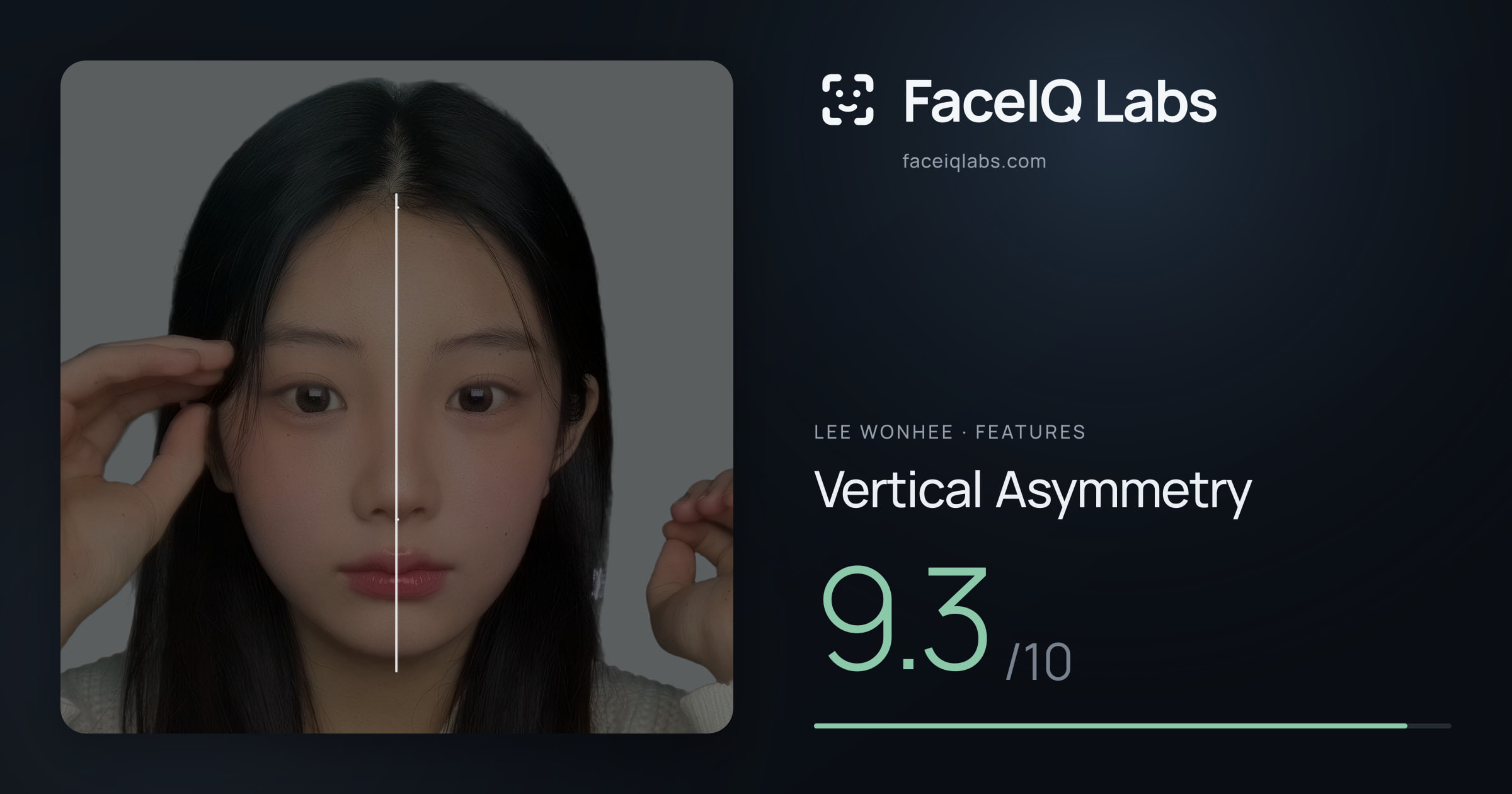 Lee Wonhee Vertical Asymmetry: 9.3/10, drawn on the photo