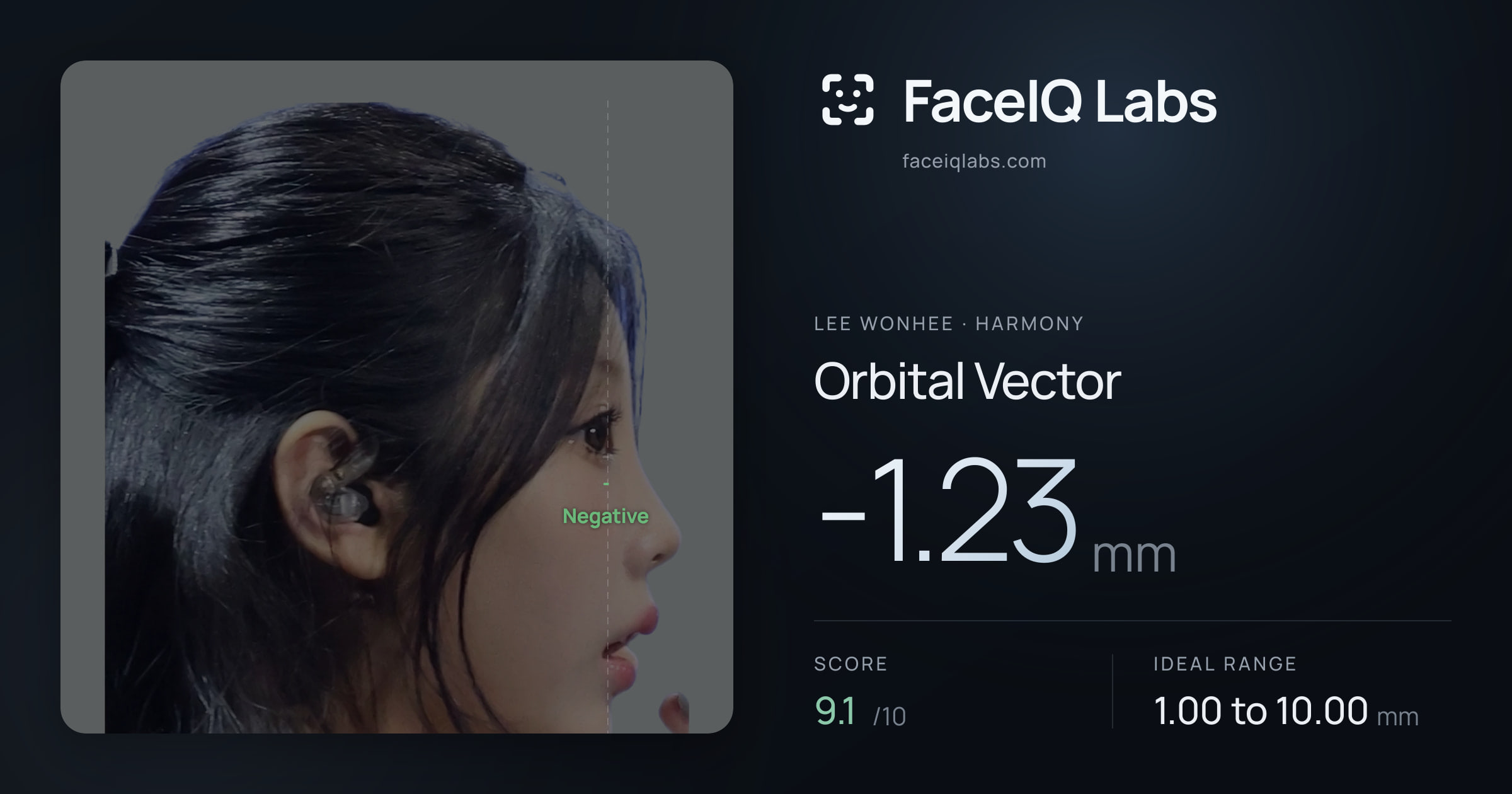 Lee Wonhee Orbital Vector: -1.23mm, drawn on the photo
