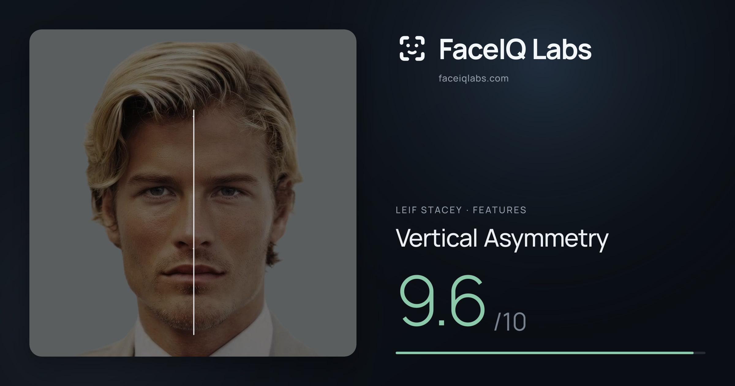 Leif Stacey Vertical Asymmetry: 9.6/10, drawn on the photo