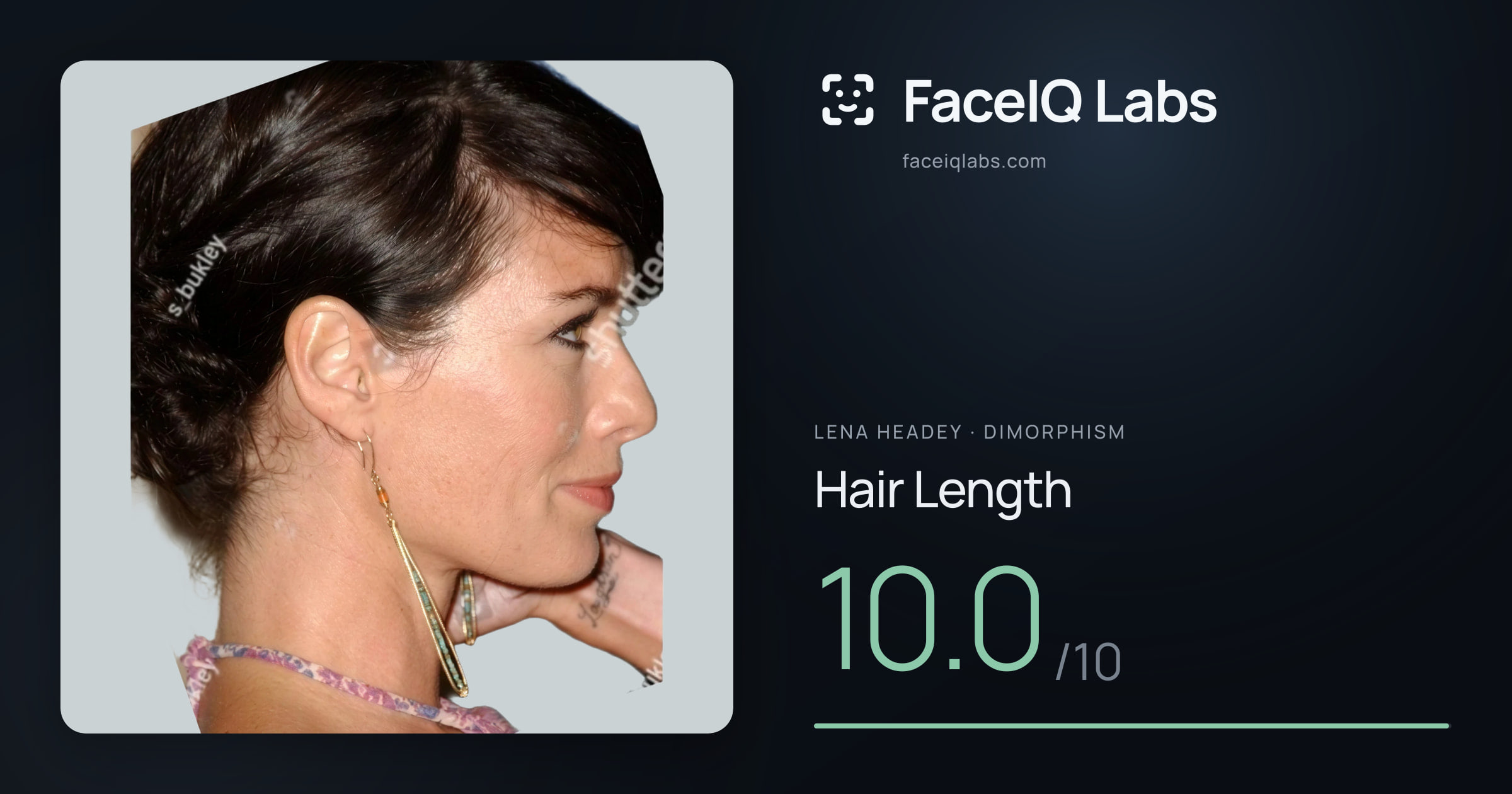 Lena Headey Hair Length: 10.0/10, drawn on the photo