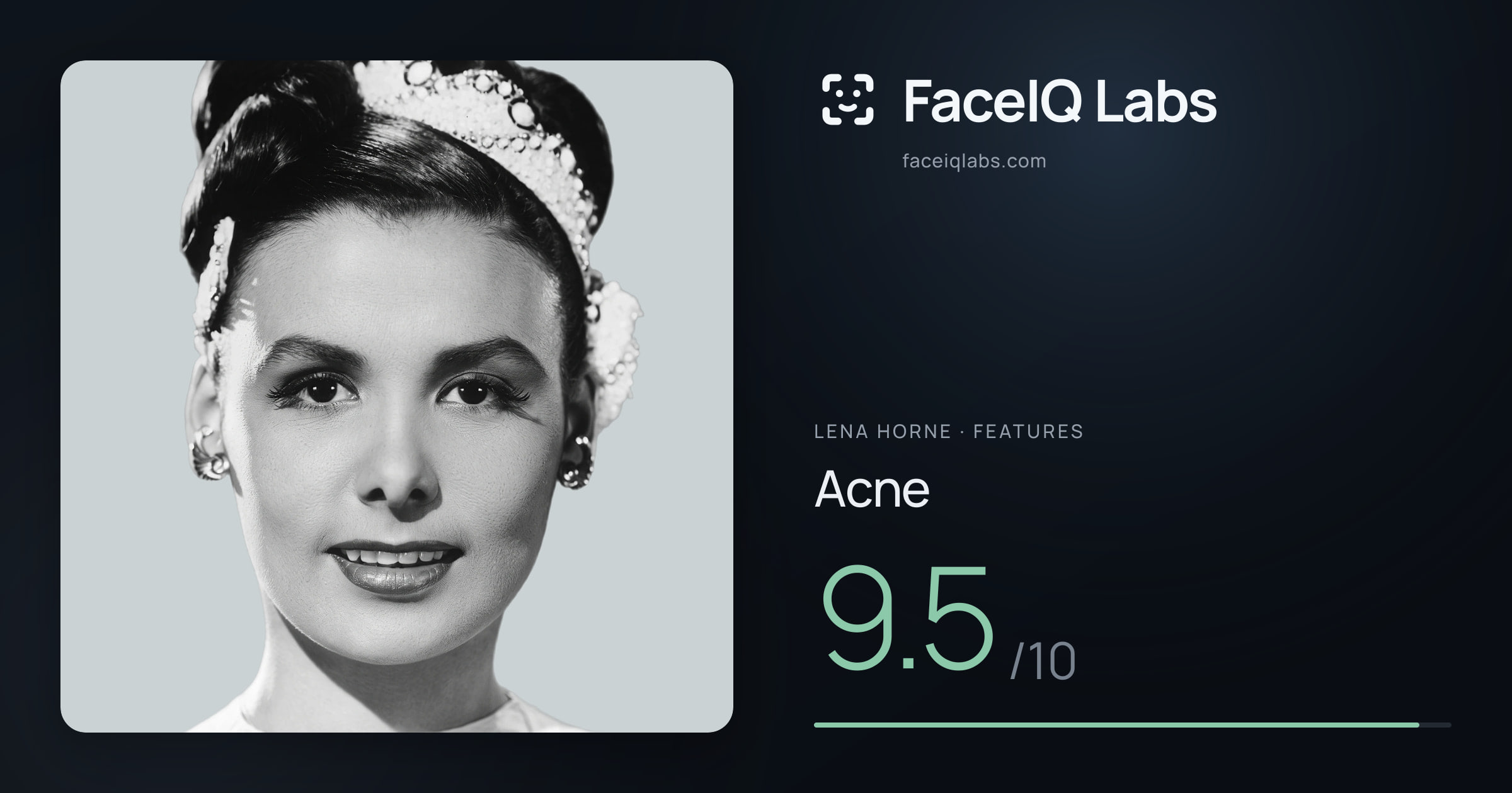 Lena Horne Acne: 9.5/10, drawn on the photo