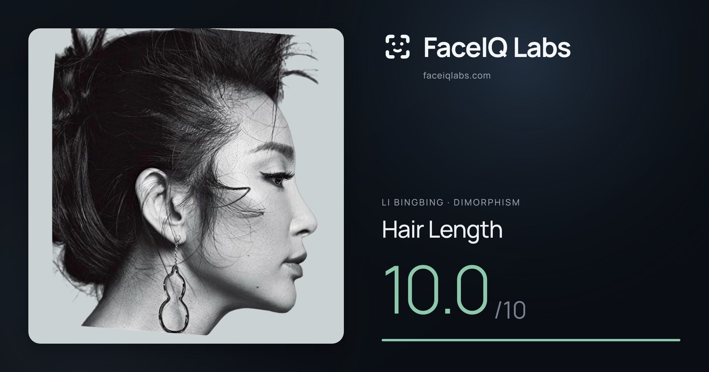 Li Bingbing Hair Length: 10.0/10, drawn on the photo