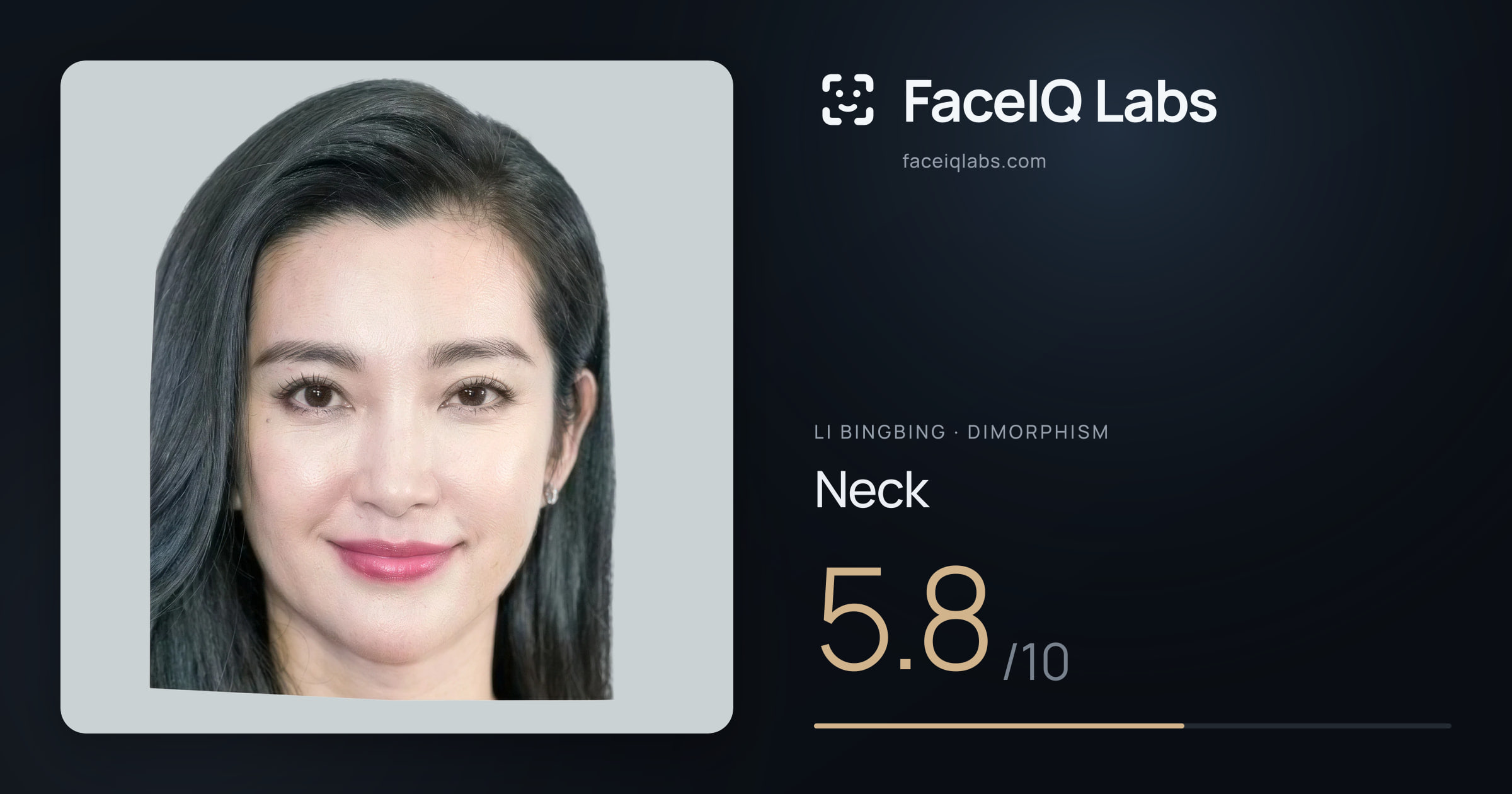 Li Bingbing Neck: 5.8/10, drawn on the photo