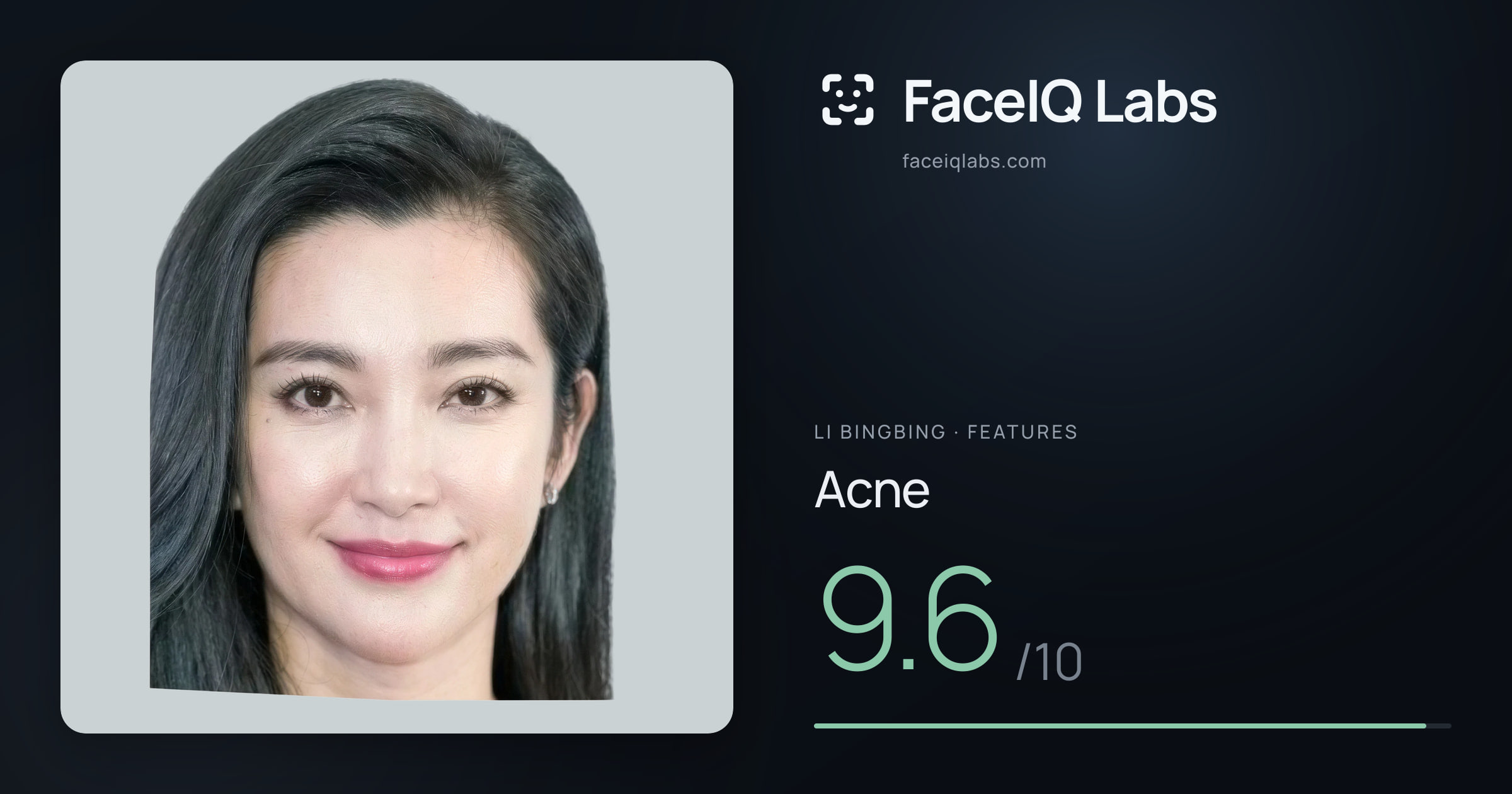 Li Bingbing Acne: 9.6/10, drawn on the photo