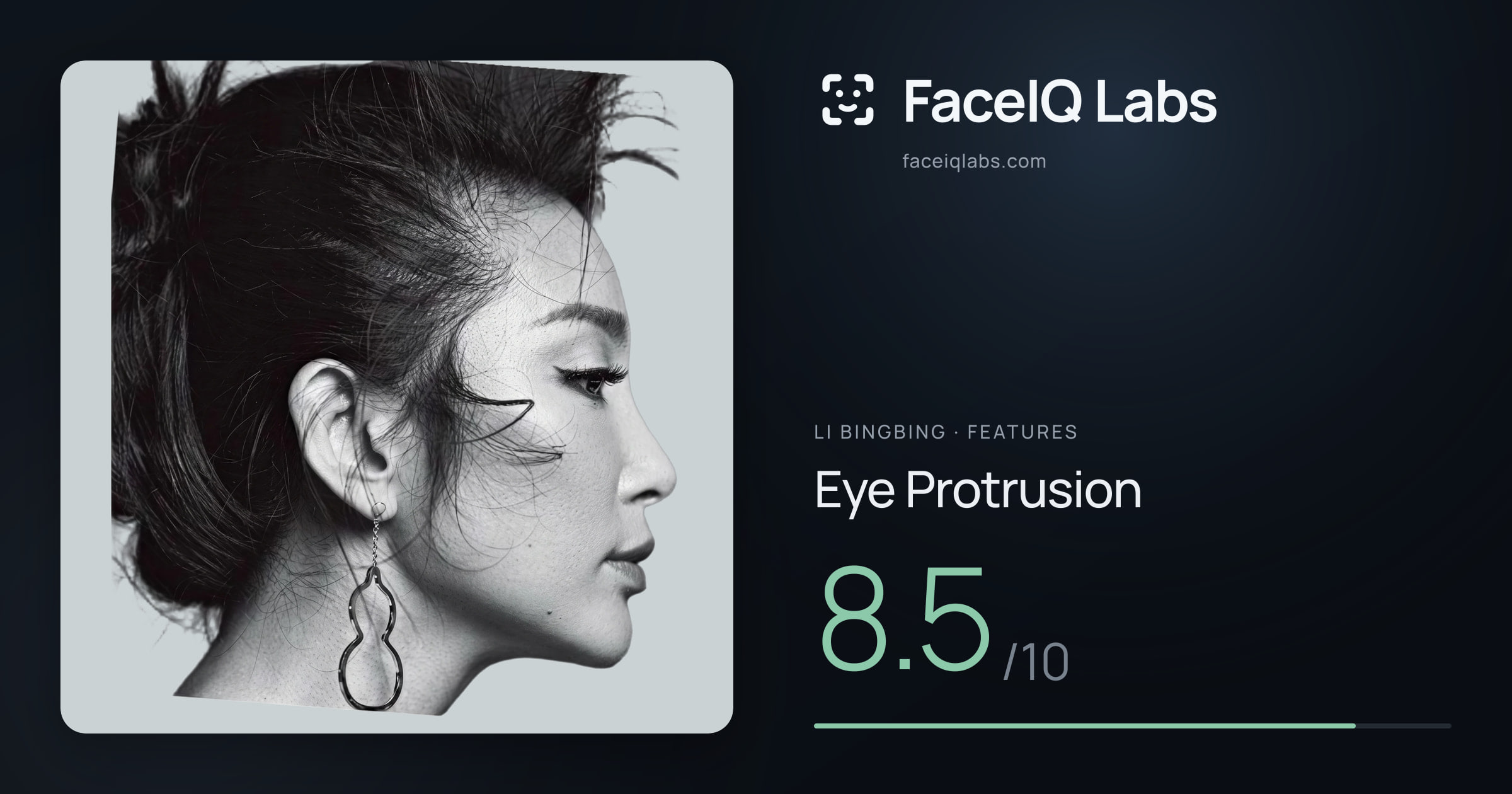Li Bingbing Eye Protrusion: 8.5/10, drawn on the photo