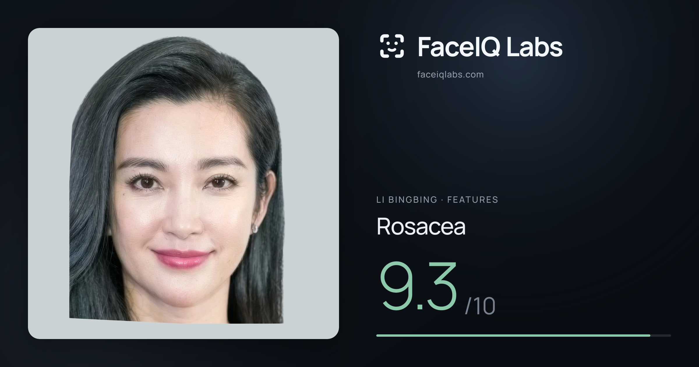 Li Bingbing Rosacea: 9.3/10, drawn on the photo