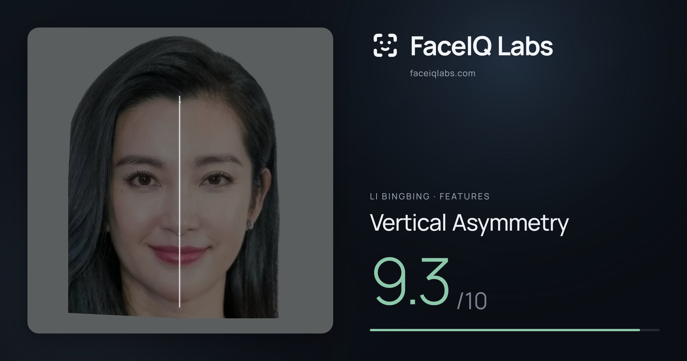 Li Bingbing Vertical Asymmetry: 9.3/10, drawn on the photo