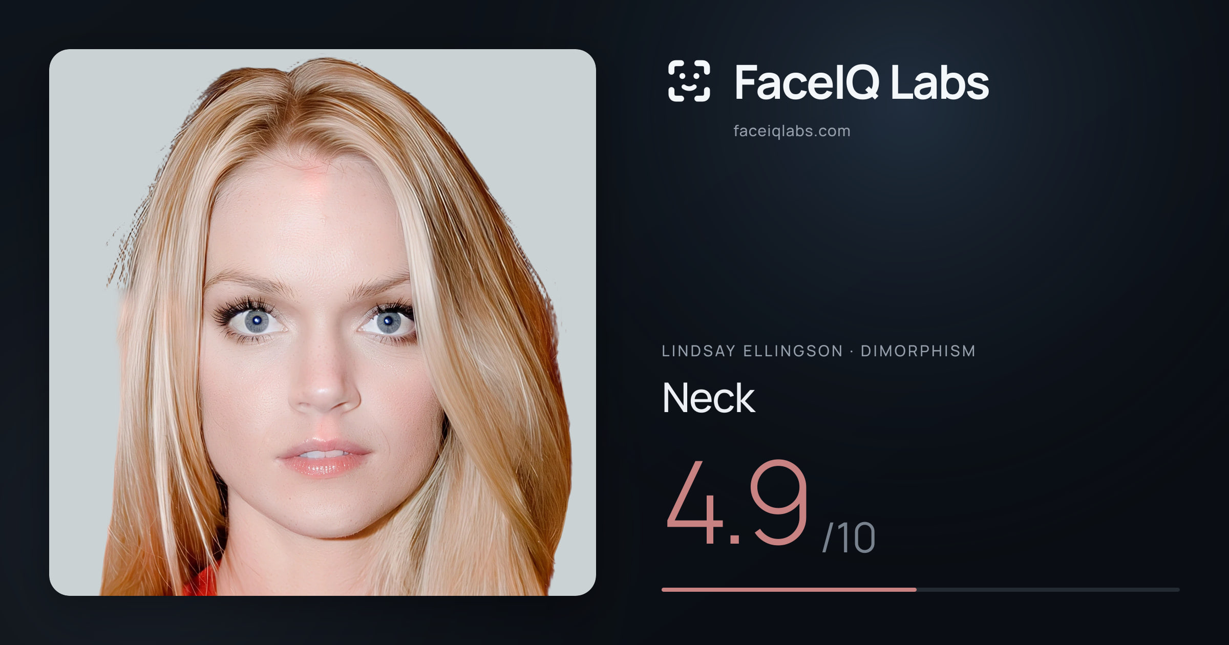 Lindsay Ellingson Neck: 4.9/10, drawn on the photo