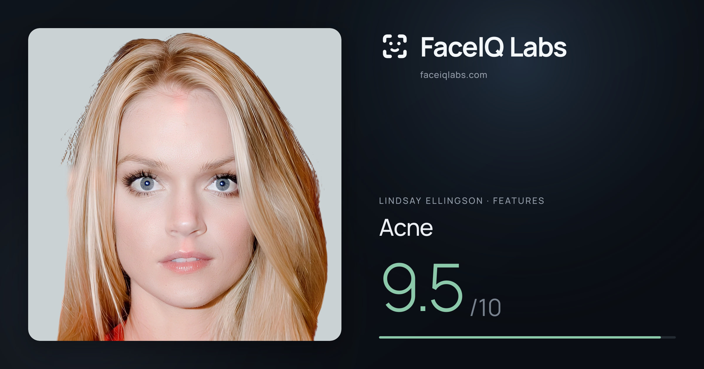 Lindsay Ellingson Acne: 9.5/10, drawn on the photo