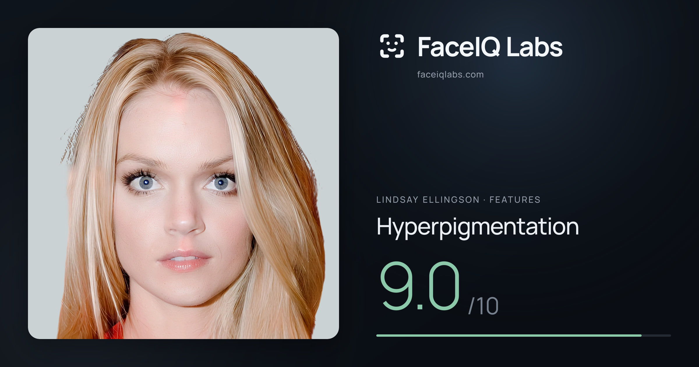 Lindsay Ellingson Hyperpigmentation: 9.0/10, drawn on the photo