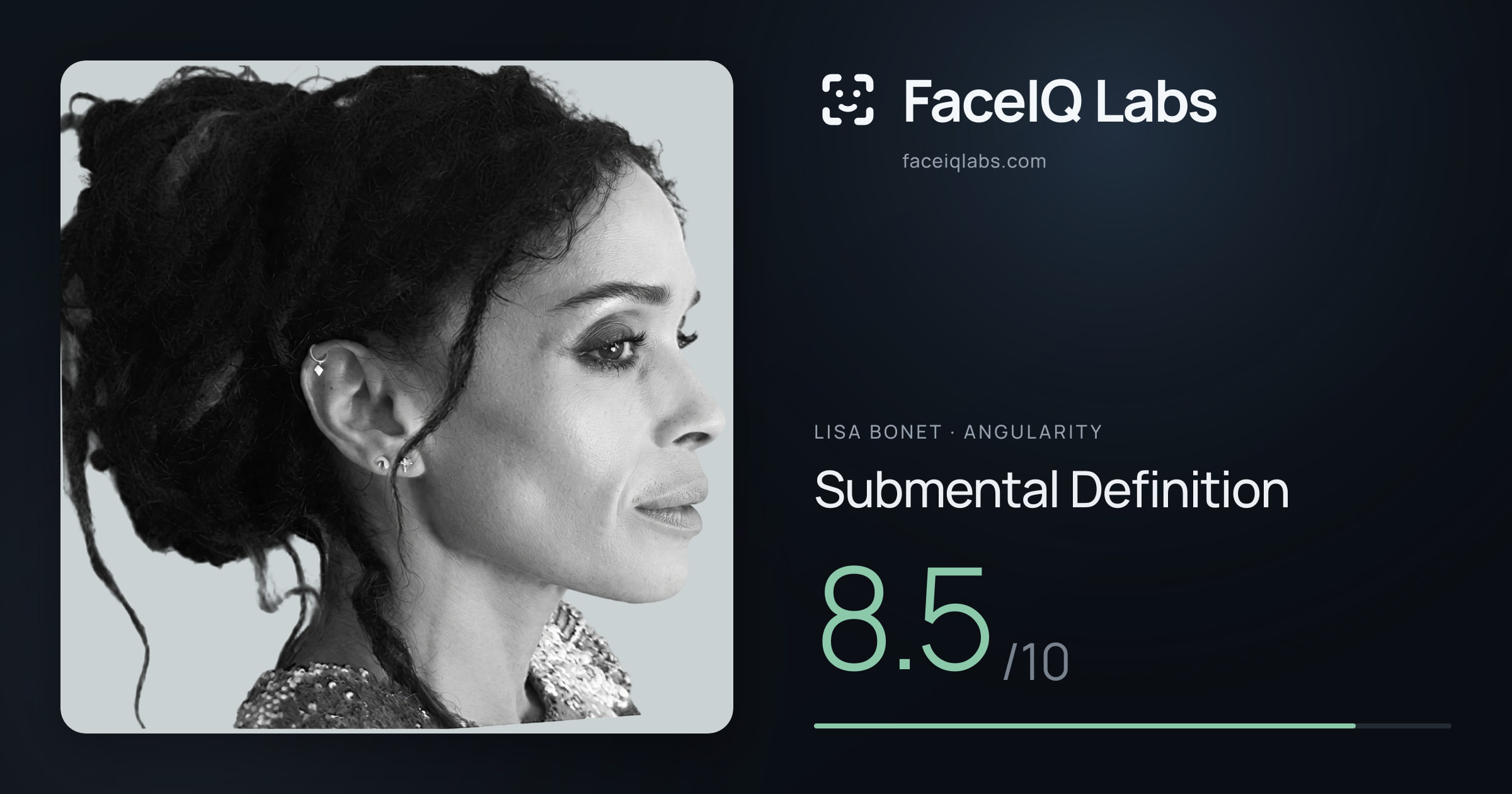 Lisa Bonet Submental Definition: 8.5/10, drawn on the photo