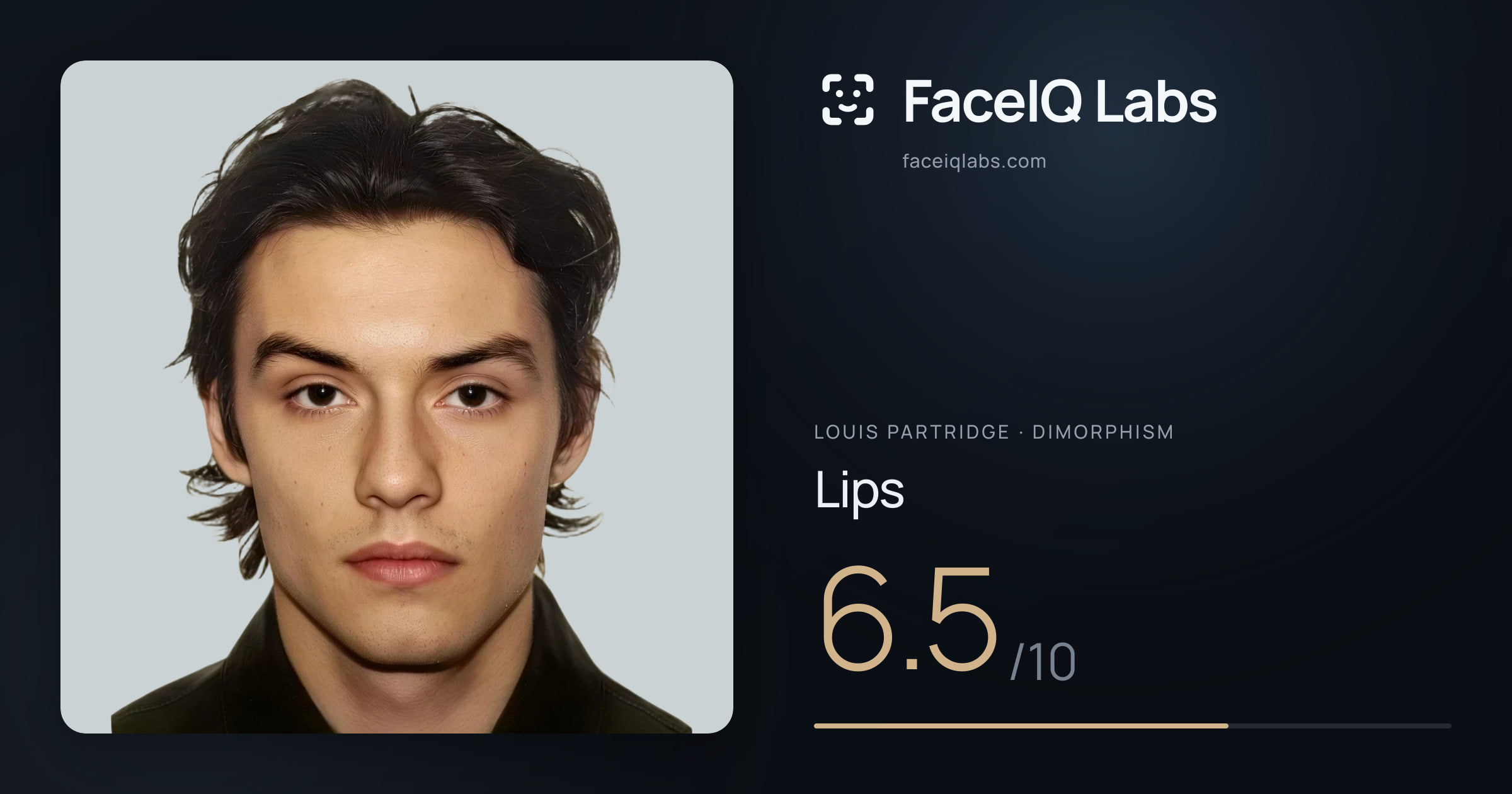 Louis Partridge Lips: 6.5/10, drawn on the photo