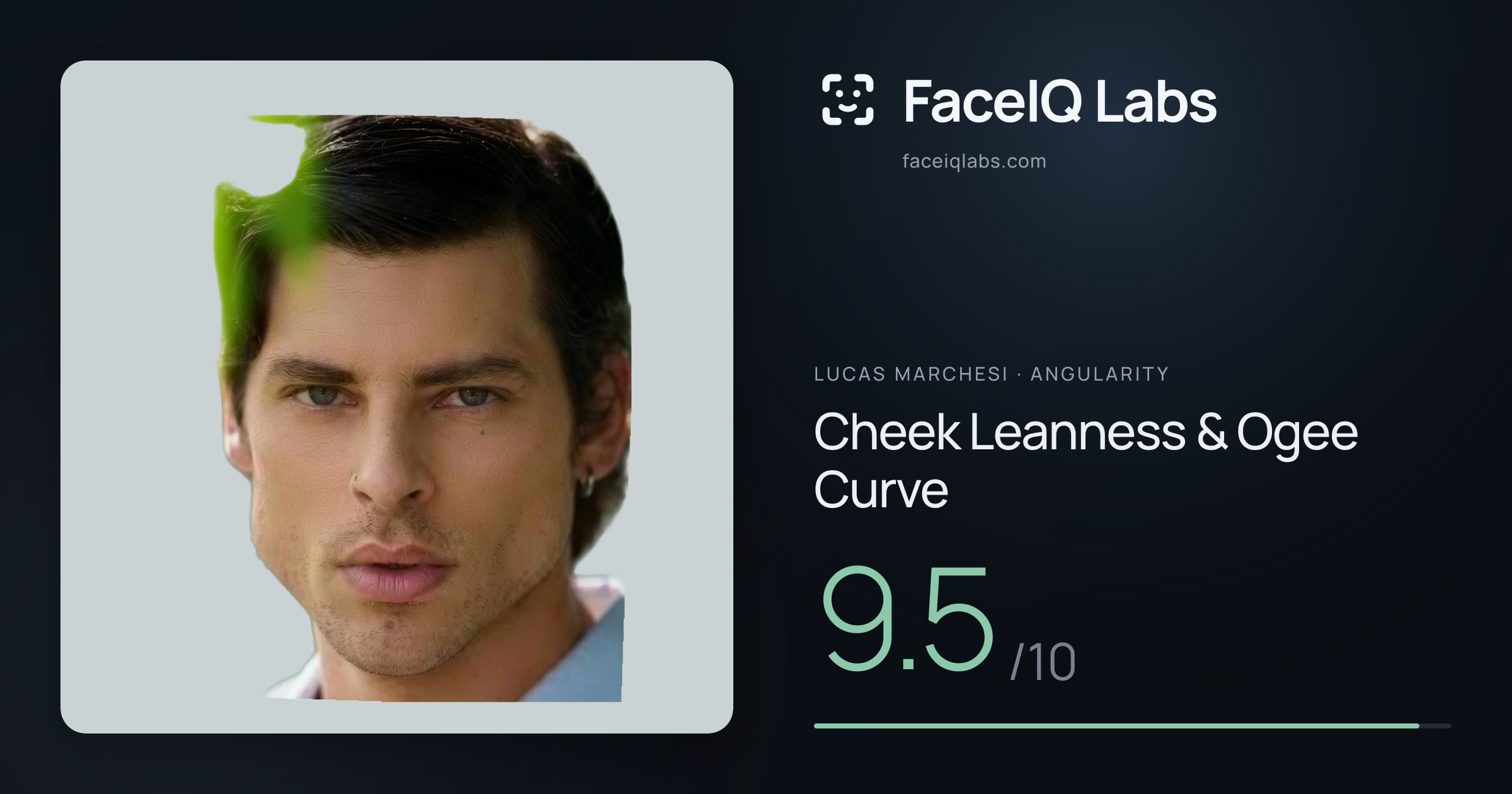 Lucas Marchesi Cheek Leanness & Ogee Curve: 9.5/10, drawn on the photo
