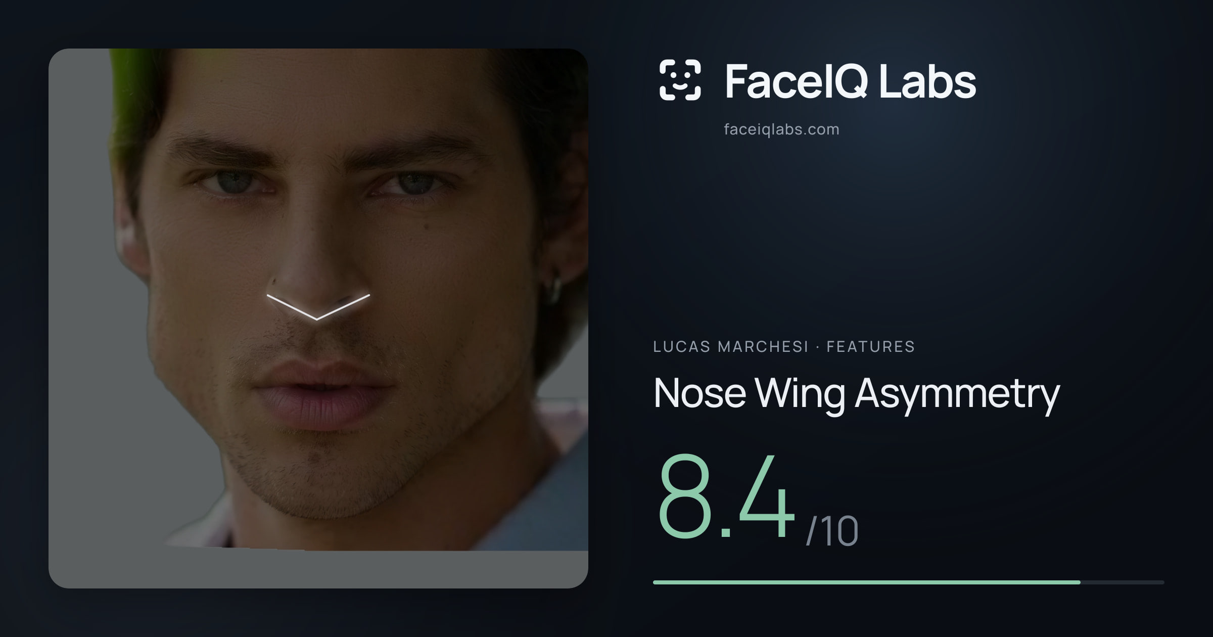 Lucas Marchesi Nose Wing Asymmetry: 8.4/10, drawn on the photo