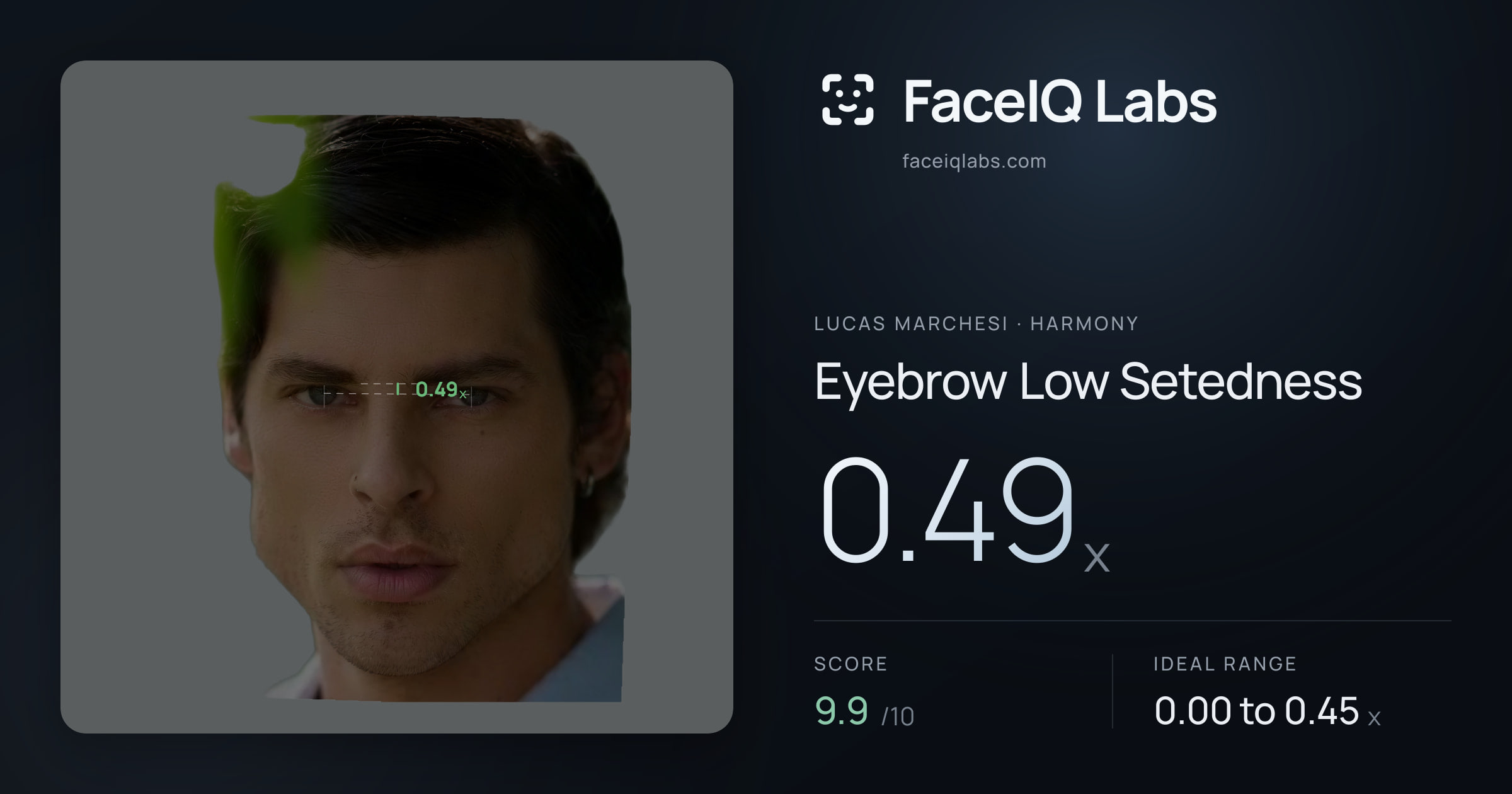 Lucas Marchesi Eyebrow Low Setedness: 0.49x, drawn on the photo