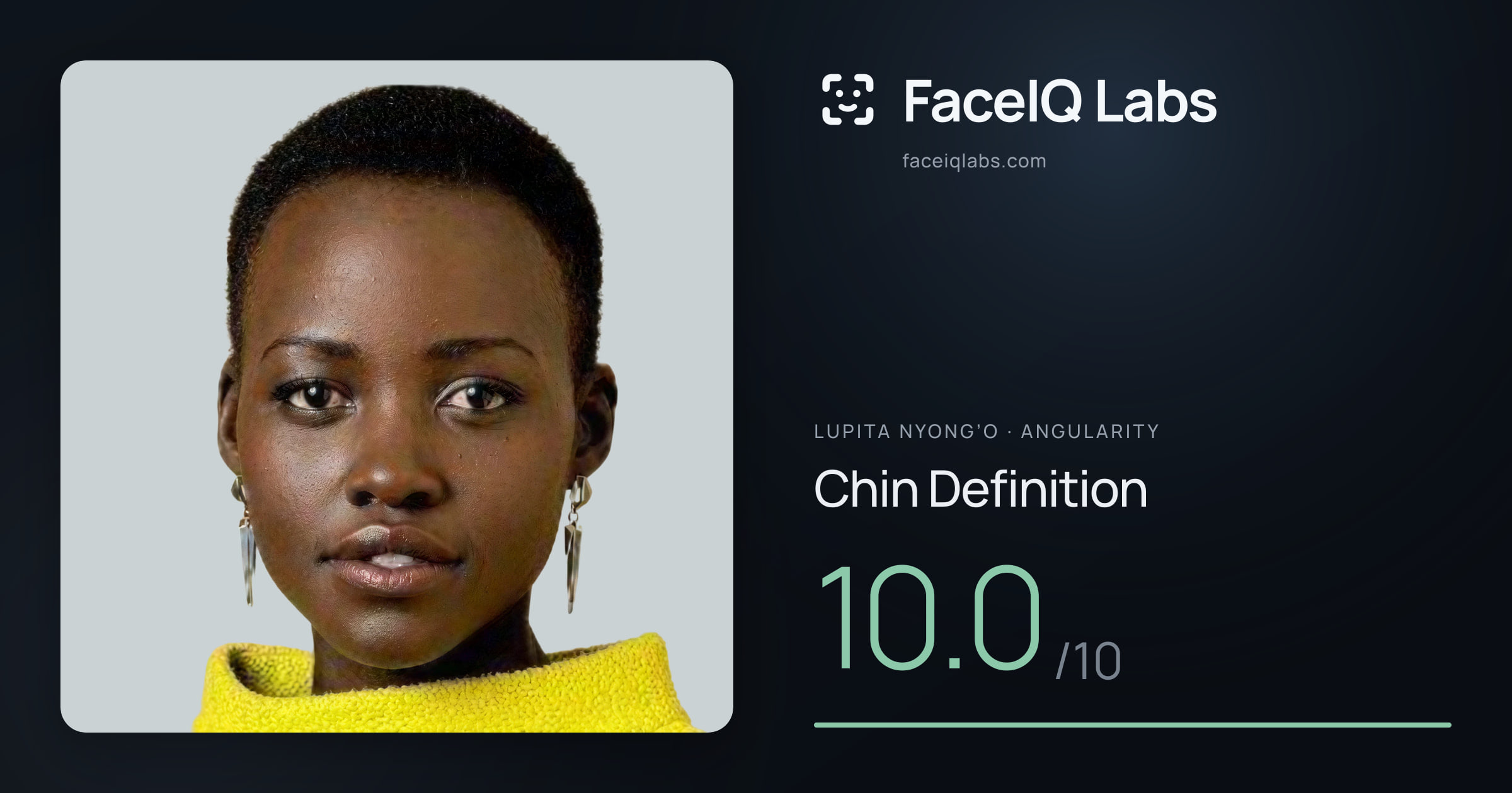 Lupita Nyong’o Chin Definition: 10.0/10, drawn on the photo