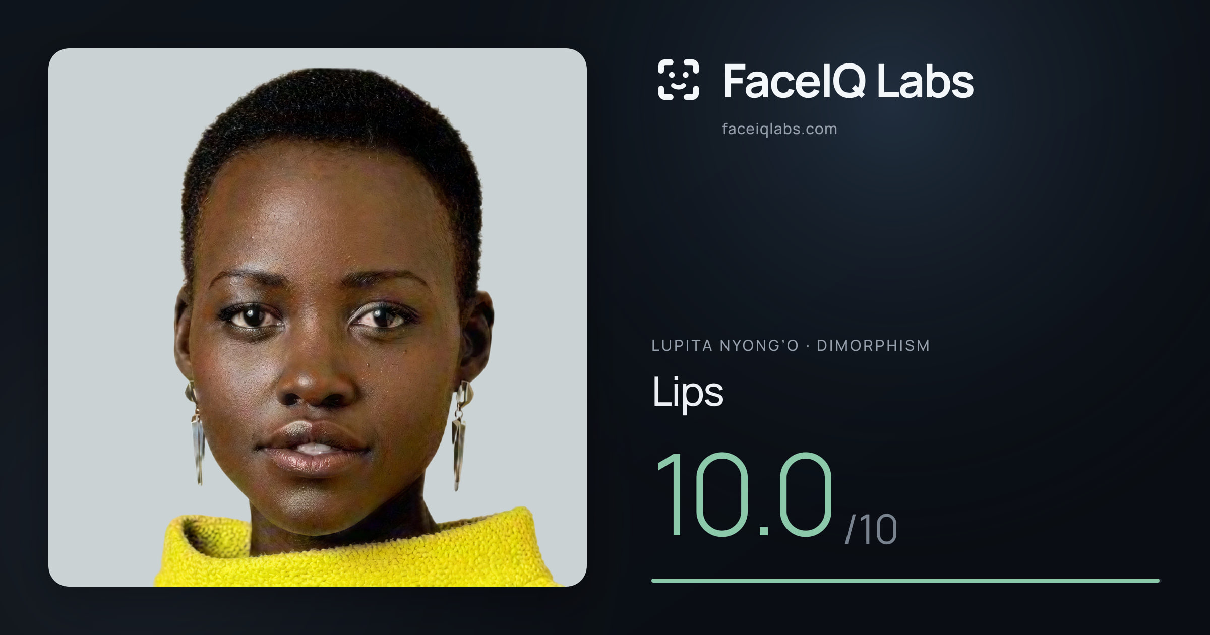 Lupita Nyong’o Lips: 10.0/10, drawn on the photo