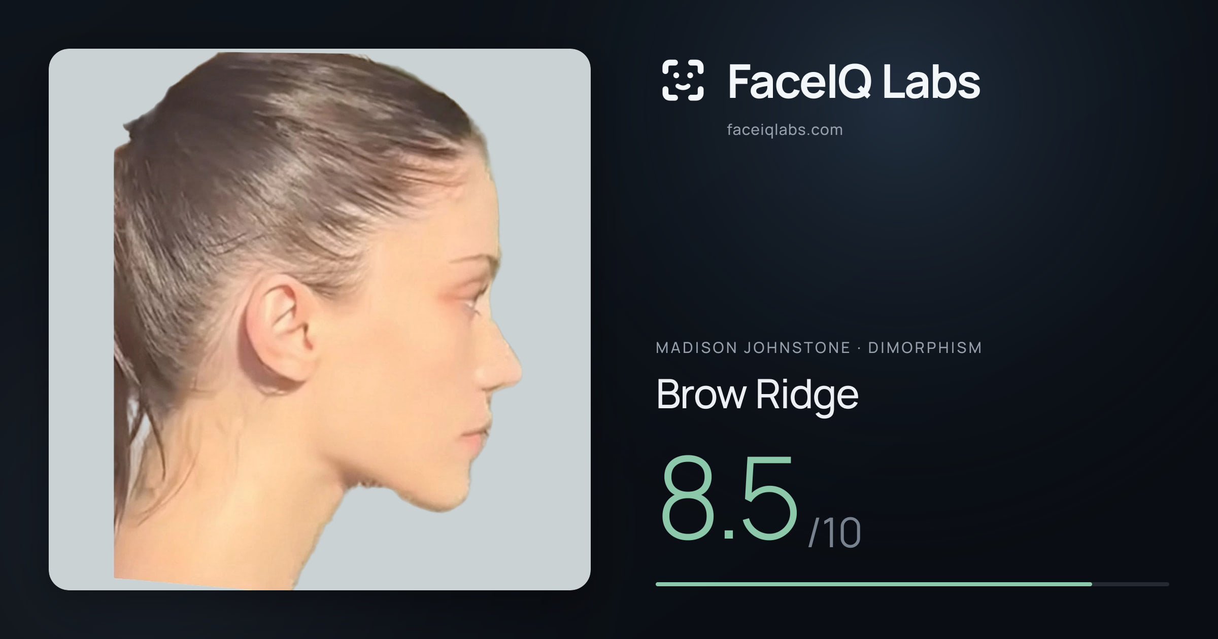 Madison Johnstone Brow Ridge: 8.5/10, drawn on the photo
