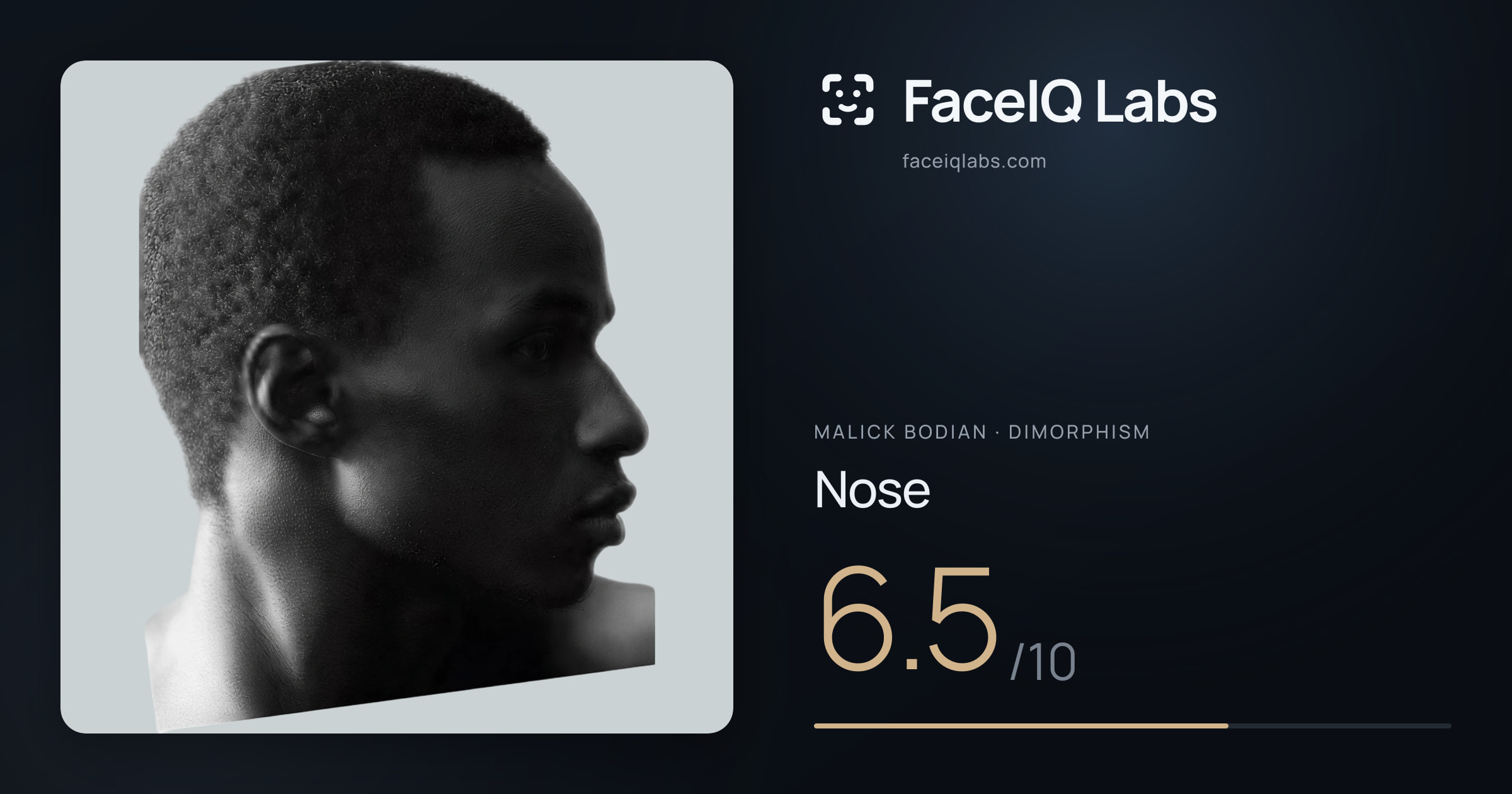 Malick Bodian Nose: 6.5/10, drawn on the photo