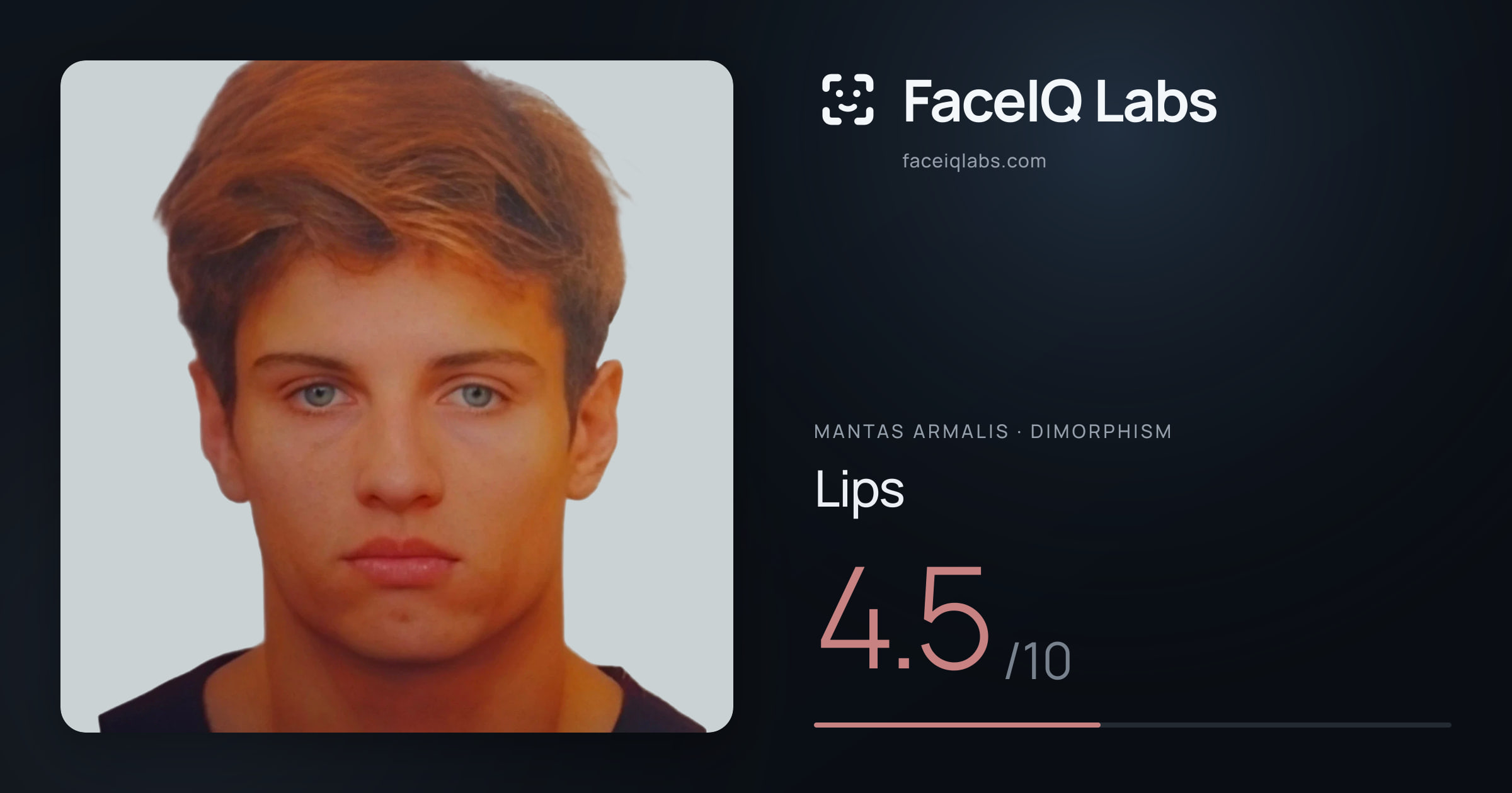 Mantas Armalis Lips: 4.5/10, drawn on the photo