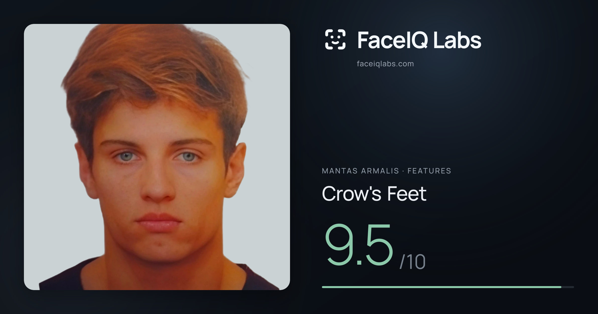 Mantas Armalis Crow's Feet: 9.5/10, drawn on the photo