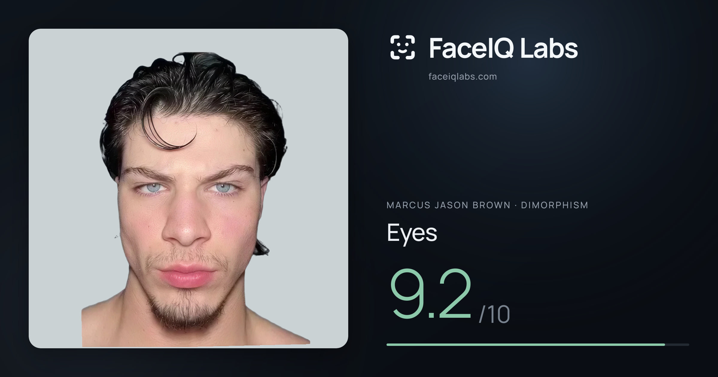 Marcus Jason Brown Eyes: 9.2/10, drawn on the photo