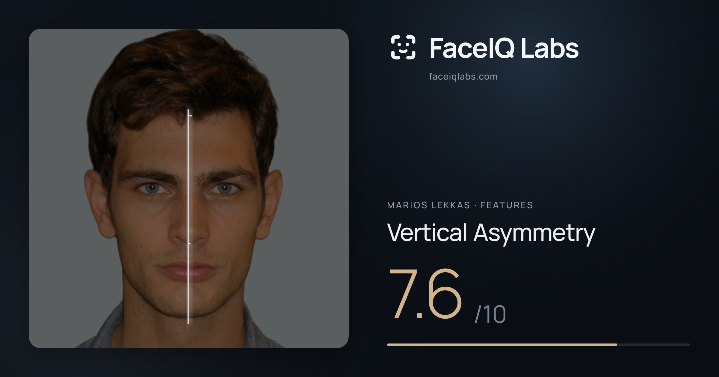 Marios Lekkas Vertical Asymmetry: 7.6/10, drawn on the photo