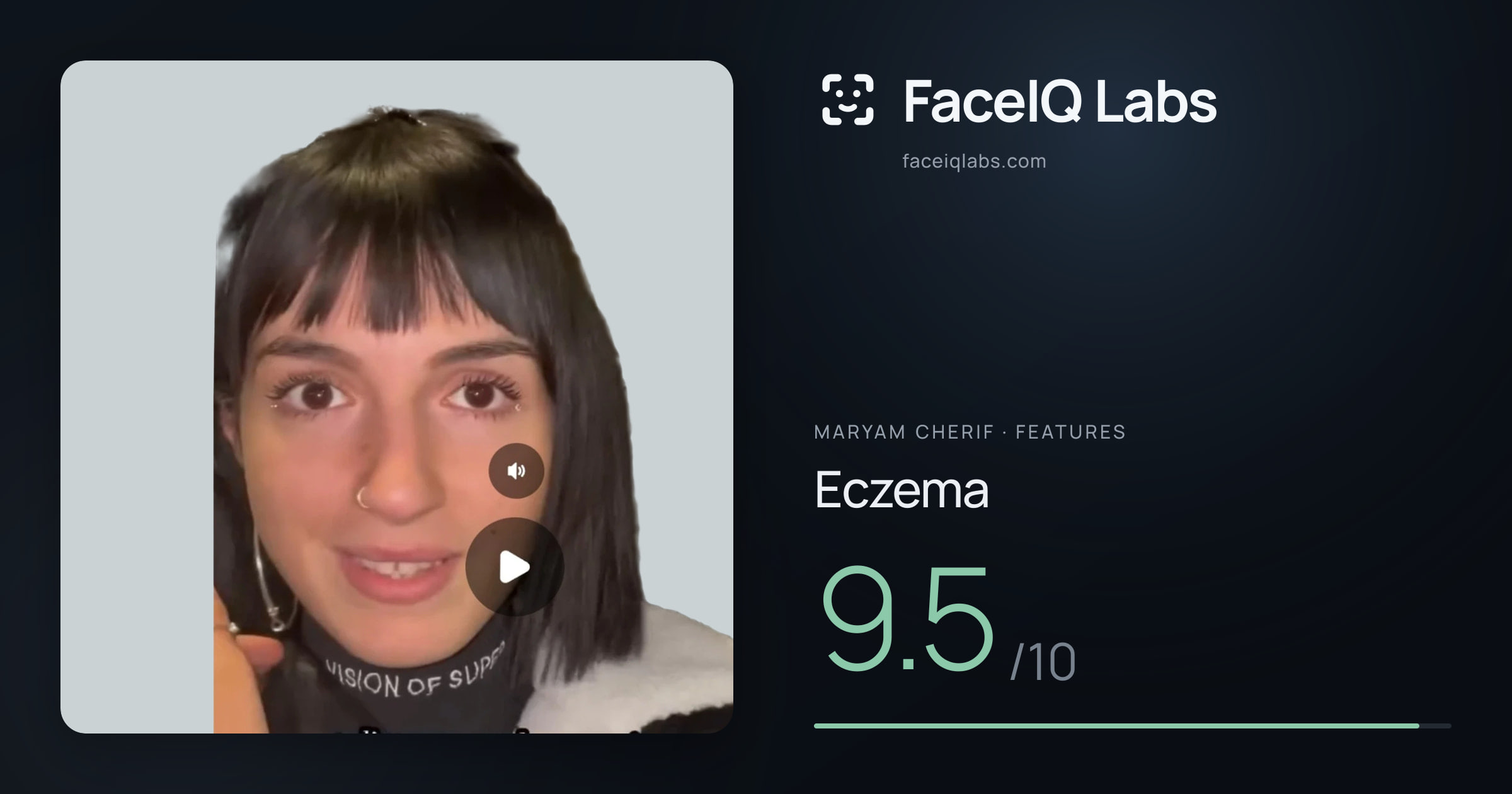 Maryam Cherif Eczema: 9.5/10, drawn on the photo