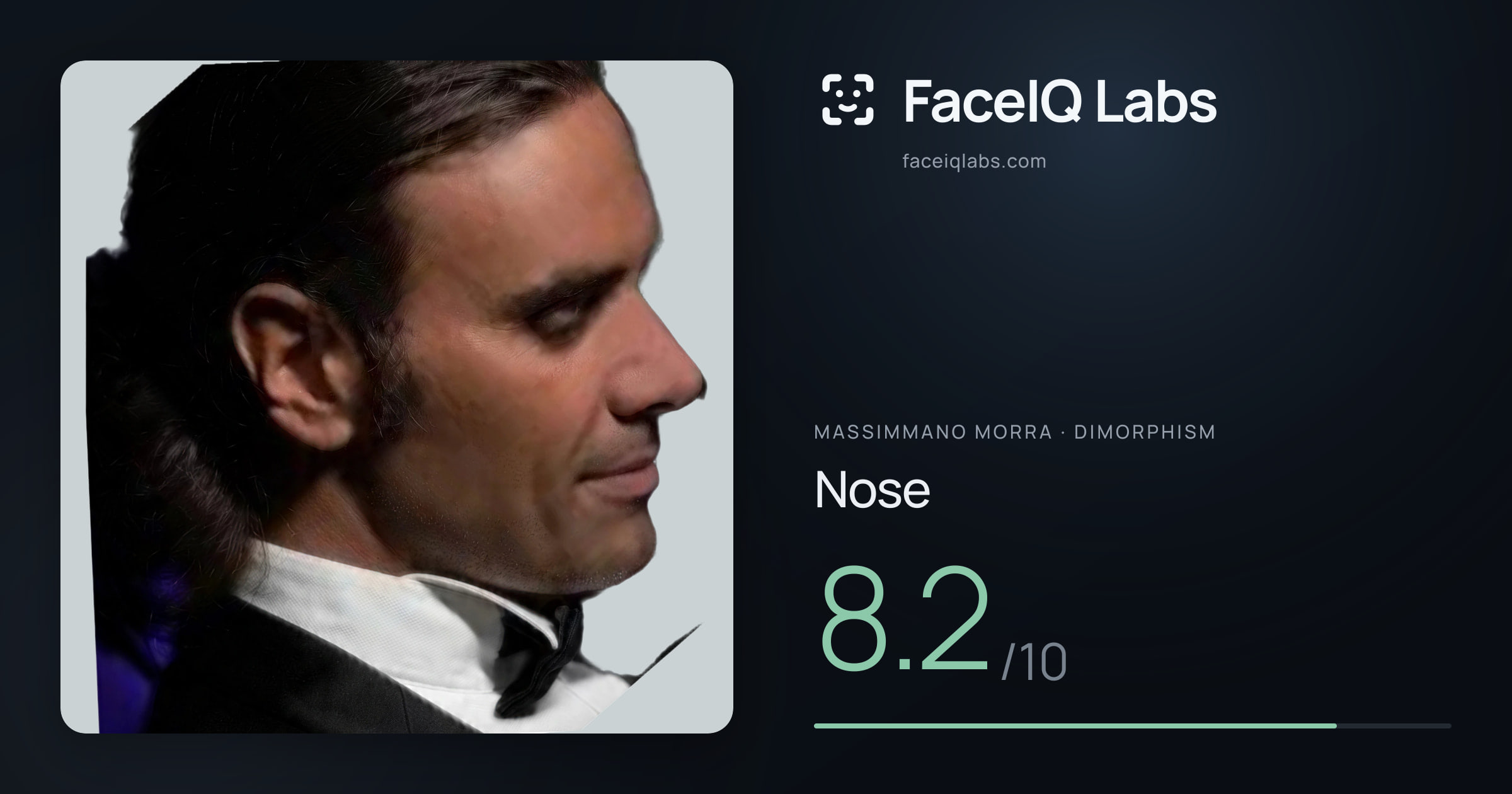 Massimmano Morra Nose: 8.2/10, drawn on the photo