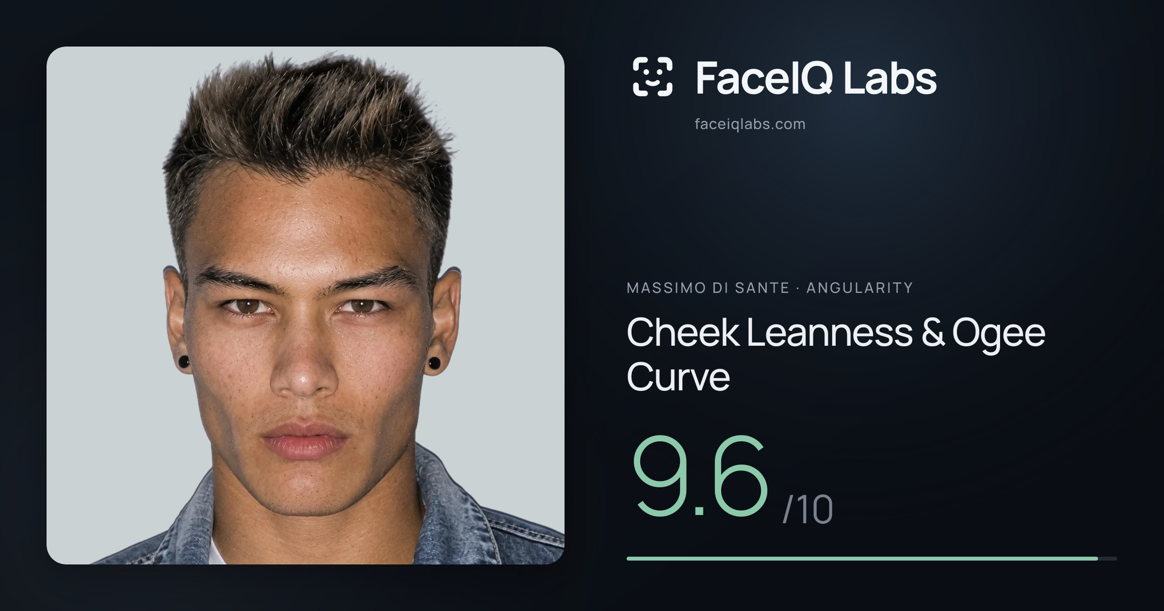 Massimo di Sante Cheek Leanness & Ogee Curve: 9.6/10, drawn on the photo