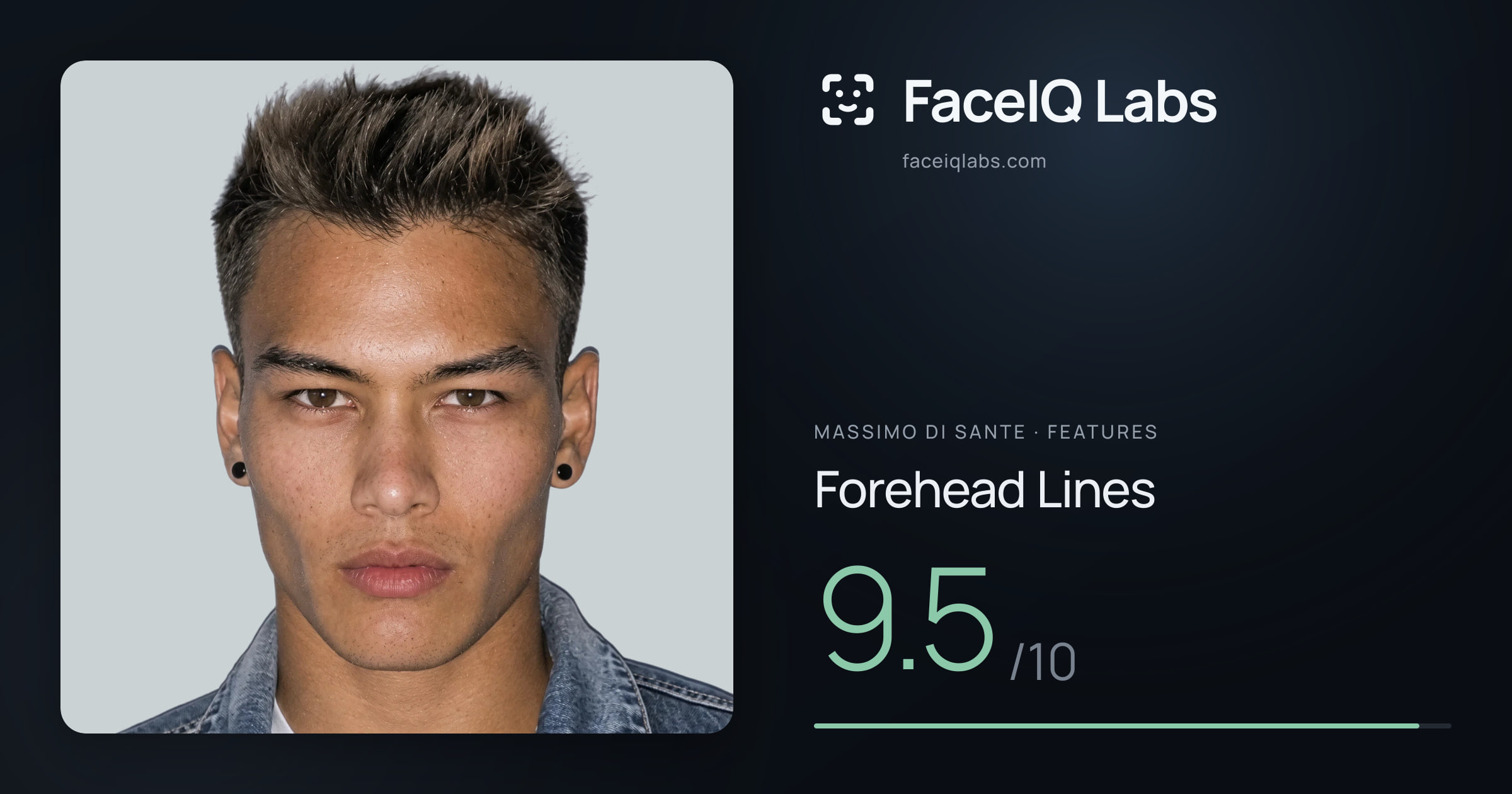 Massimo di Sante Forehead Lines: 9.5/10, drawn on the photo