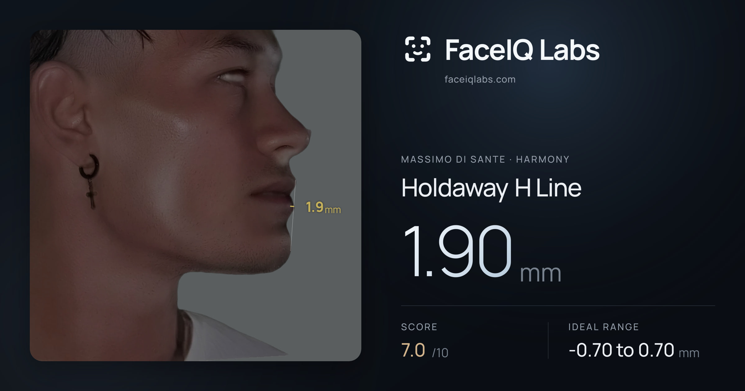 Massimo di Sante Holdaway H Line: 1.90mm, drawn on the photo