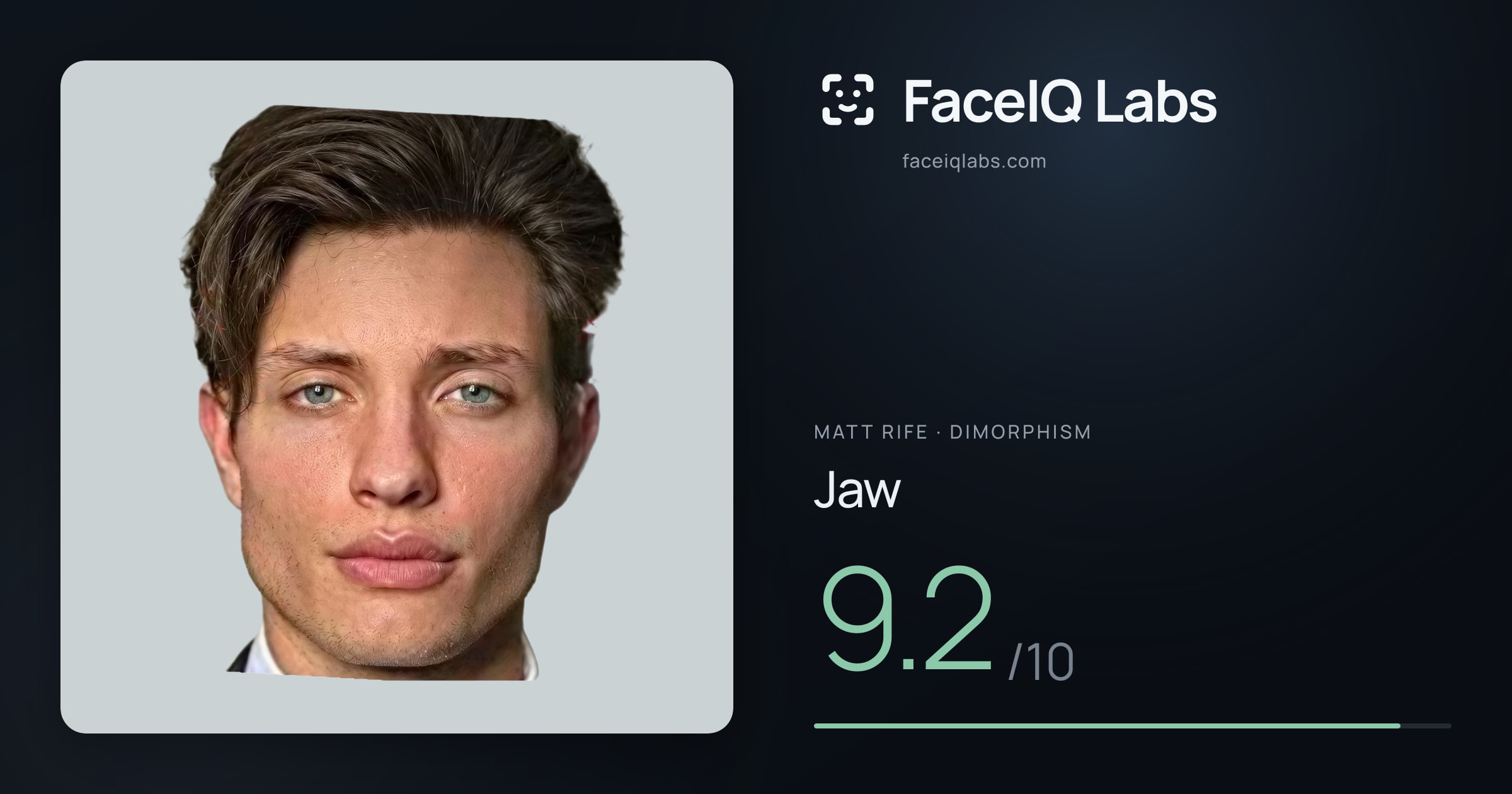 Matt Rife Jaw: 9.2/10, drawn on the photo