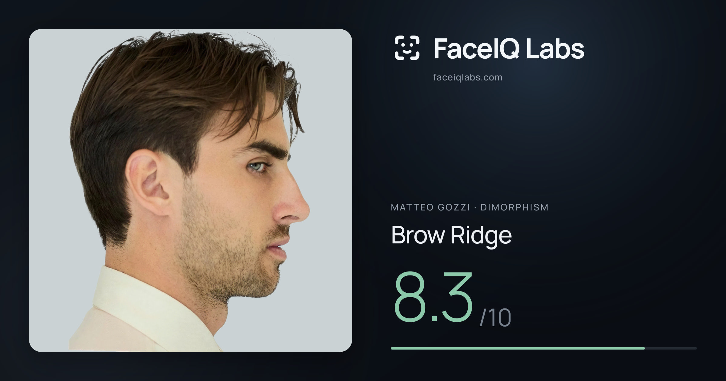 Matteo Gozzi Brow Ridge: 8.3/10, drawn on the photo