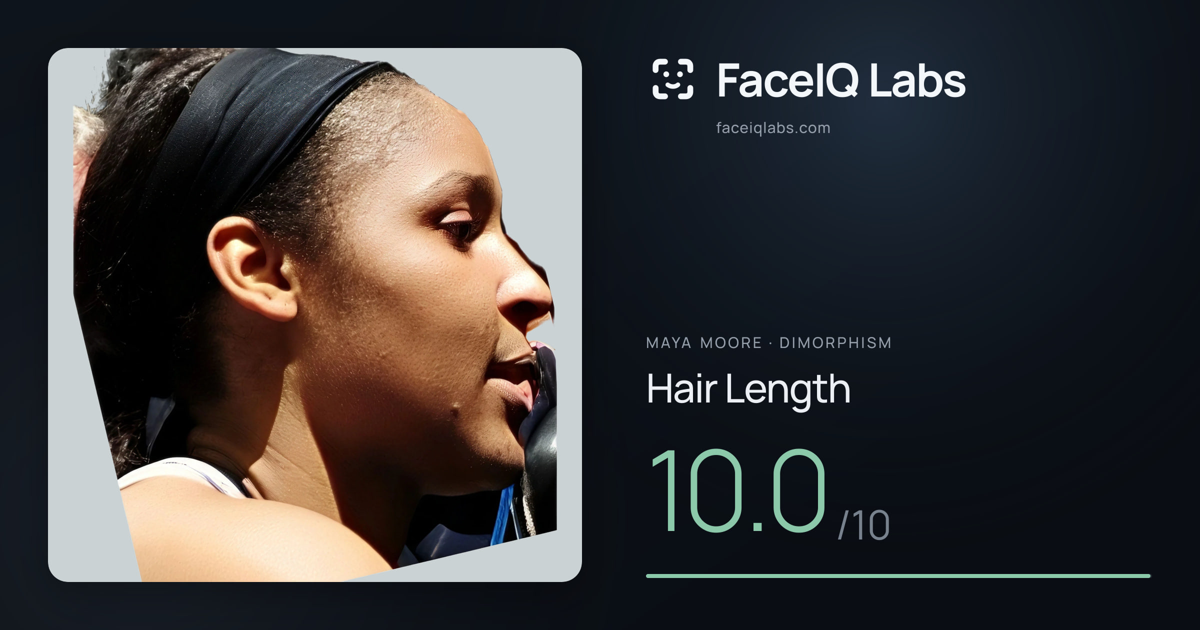 Maya Moore Hair Length: 10.0/10, drawn on the photo