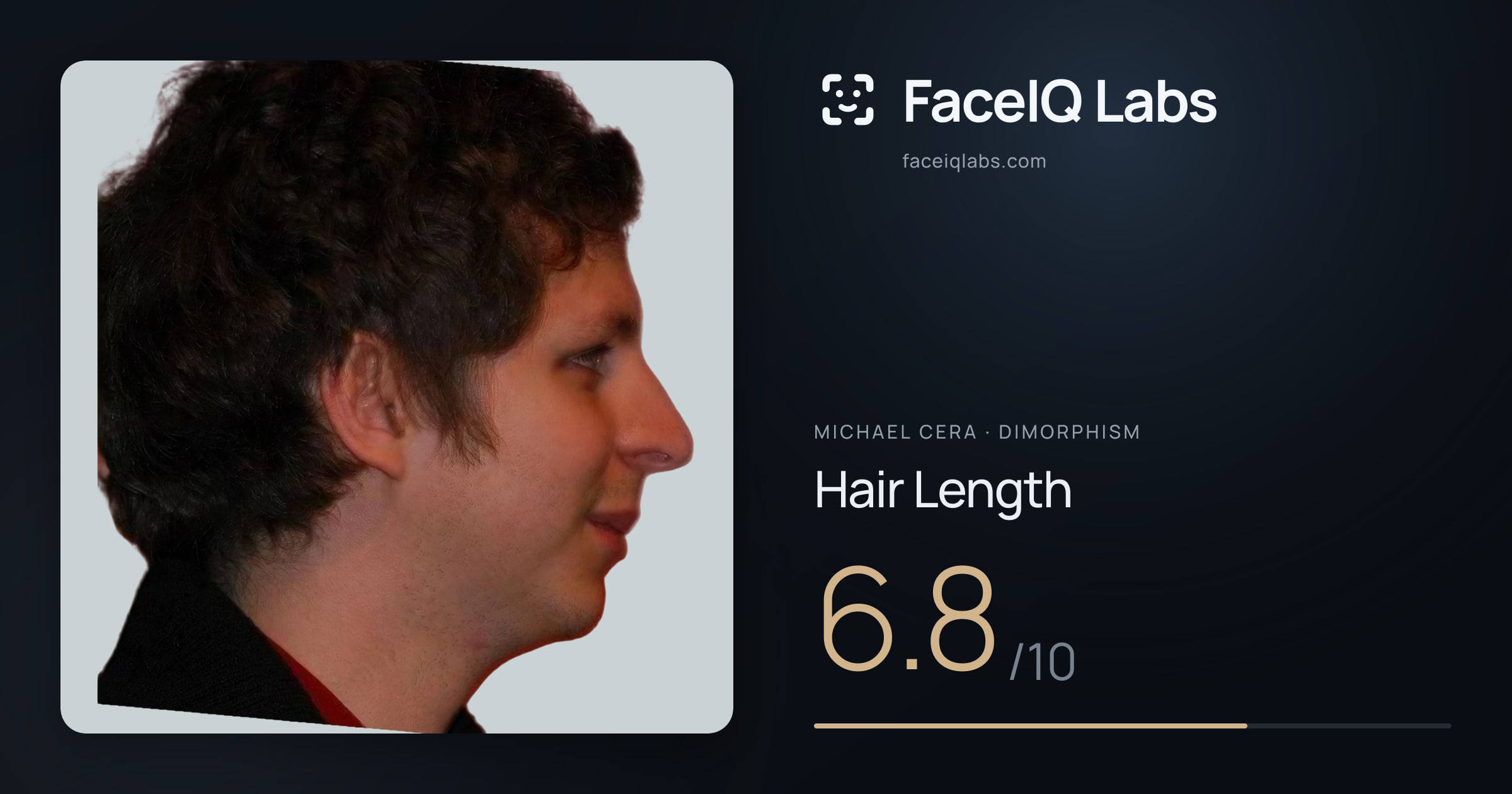 Michael Cera Hair Length: 6.8/10, drawn on the photo