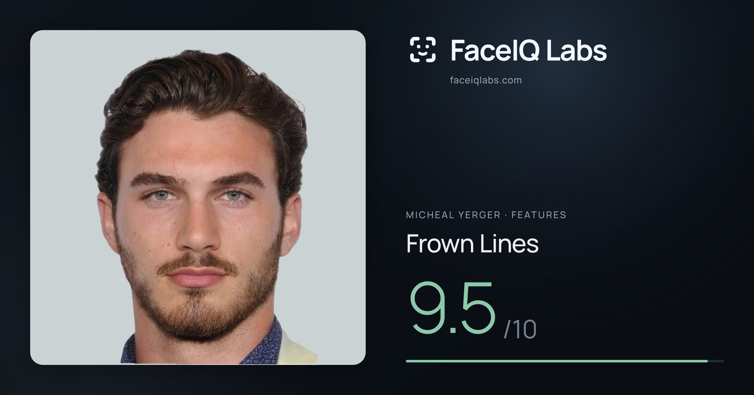 Micheal Yerger Frown Lines: 9.5/10, drawn on the photo