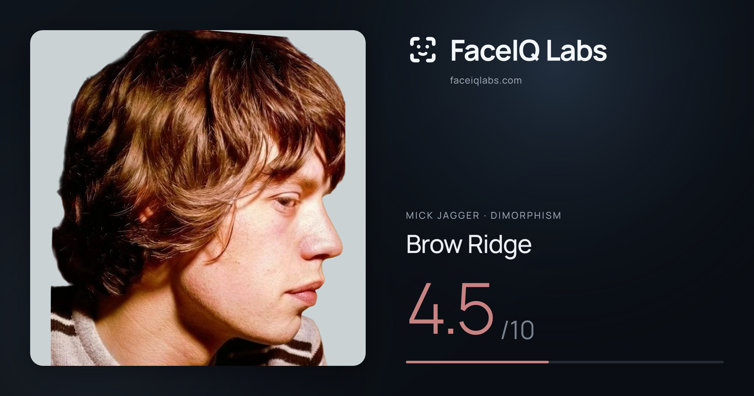 Mick Jagger Brow Ridge: 4.5/10, drawn on the photo