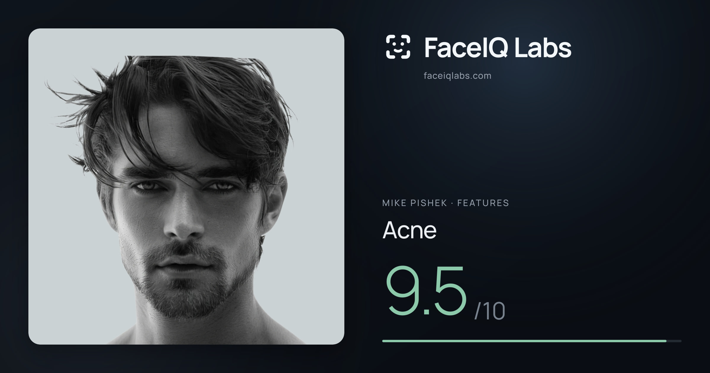 Mike Pishek Acne: 9.5/10, drawn on the photo