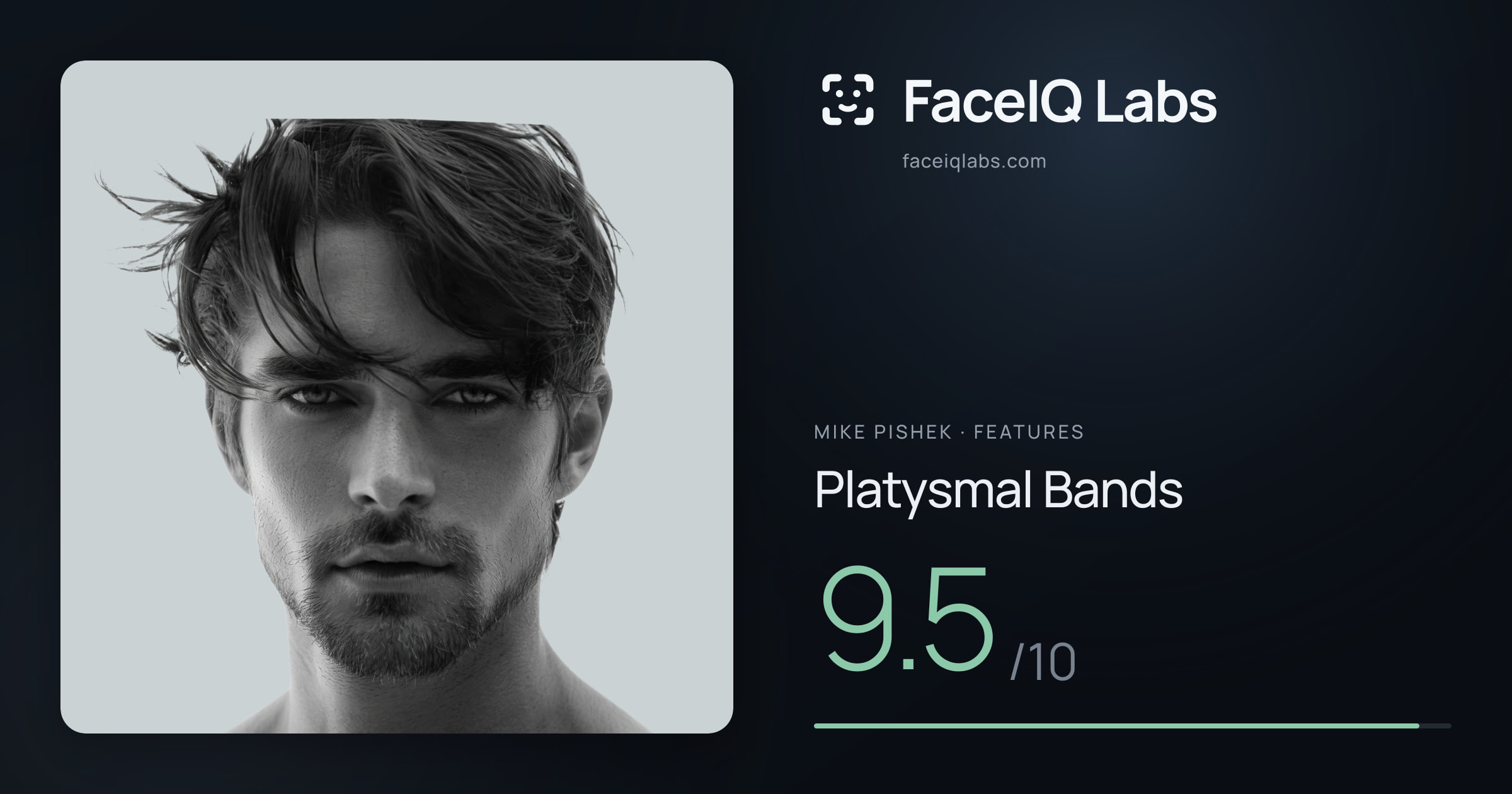 Mike Pishek Platysmal Bands: 9.5/10, drawn on the photo
