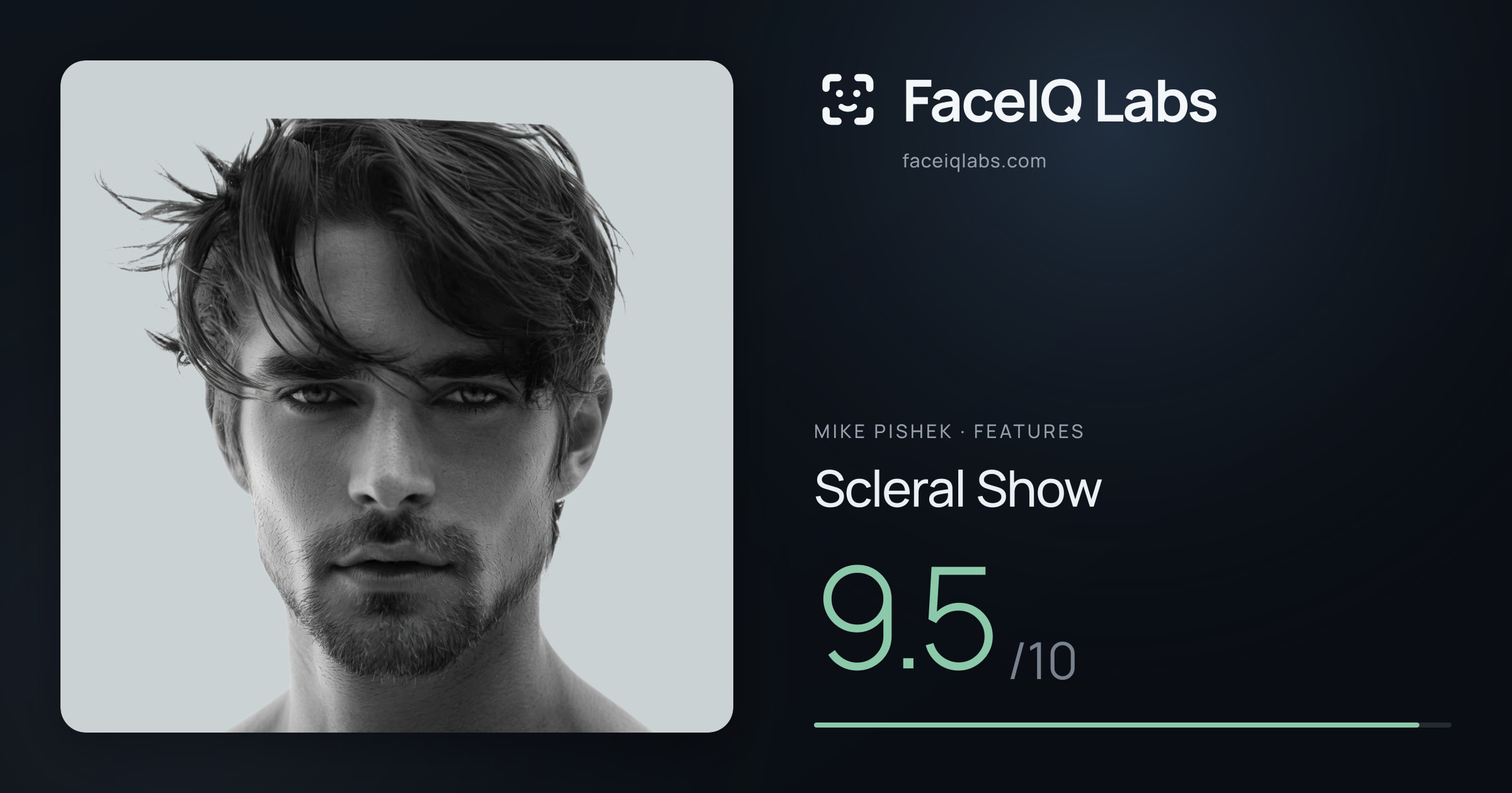 Mike Pishek Scleral Show: 9.5/10, drawn on the photo