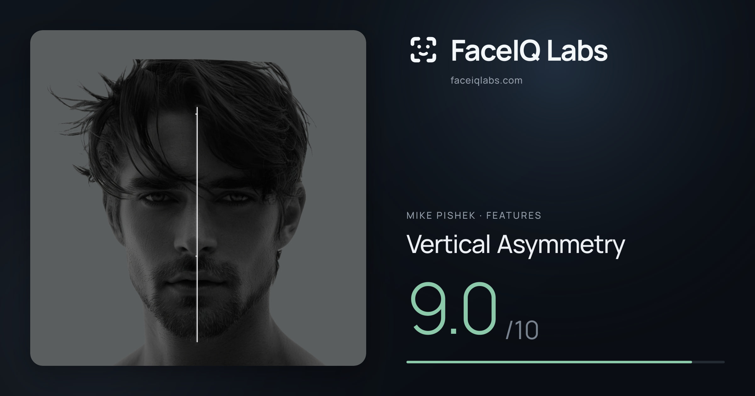 Mike Pishek Vertical Asymmetry: 9.0/10, drawn on the photo