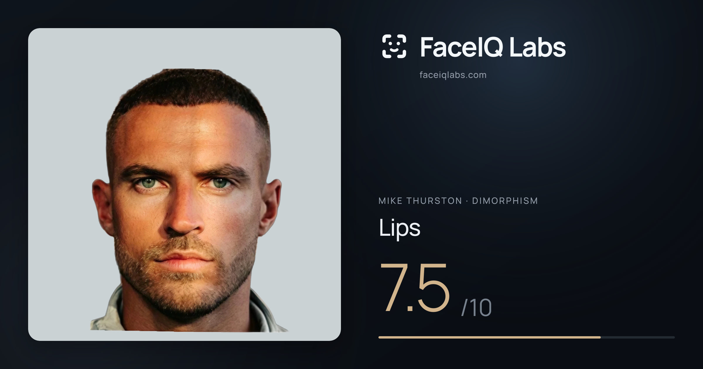 Mike Thurston Lips: 7.5/10, drawn on the photo