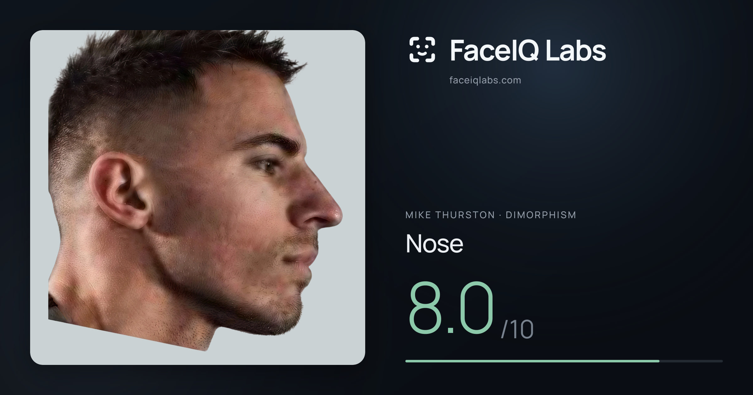 Mike Thurston Nose: 8.0/10, drawn on the photo
