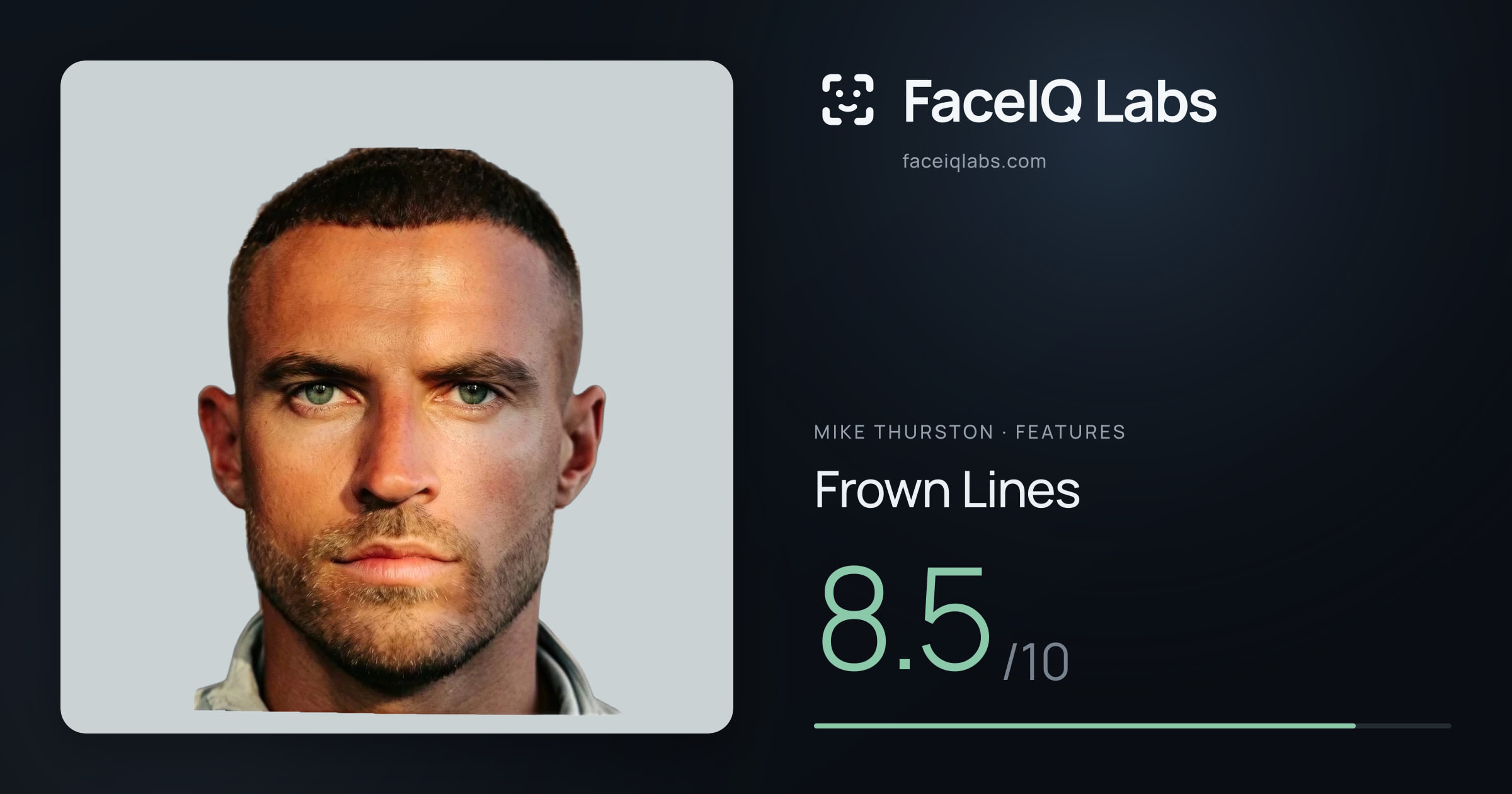 Mike Thurston Frown Lines: 8.5/10, drawn on the photo